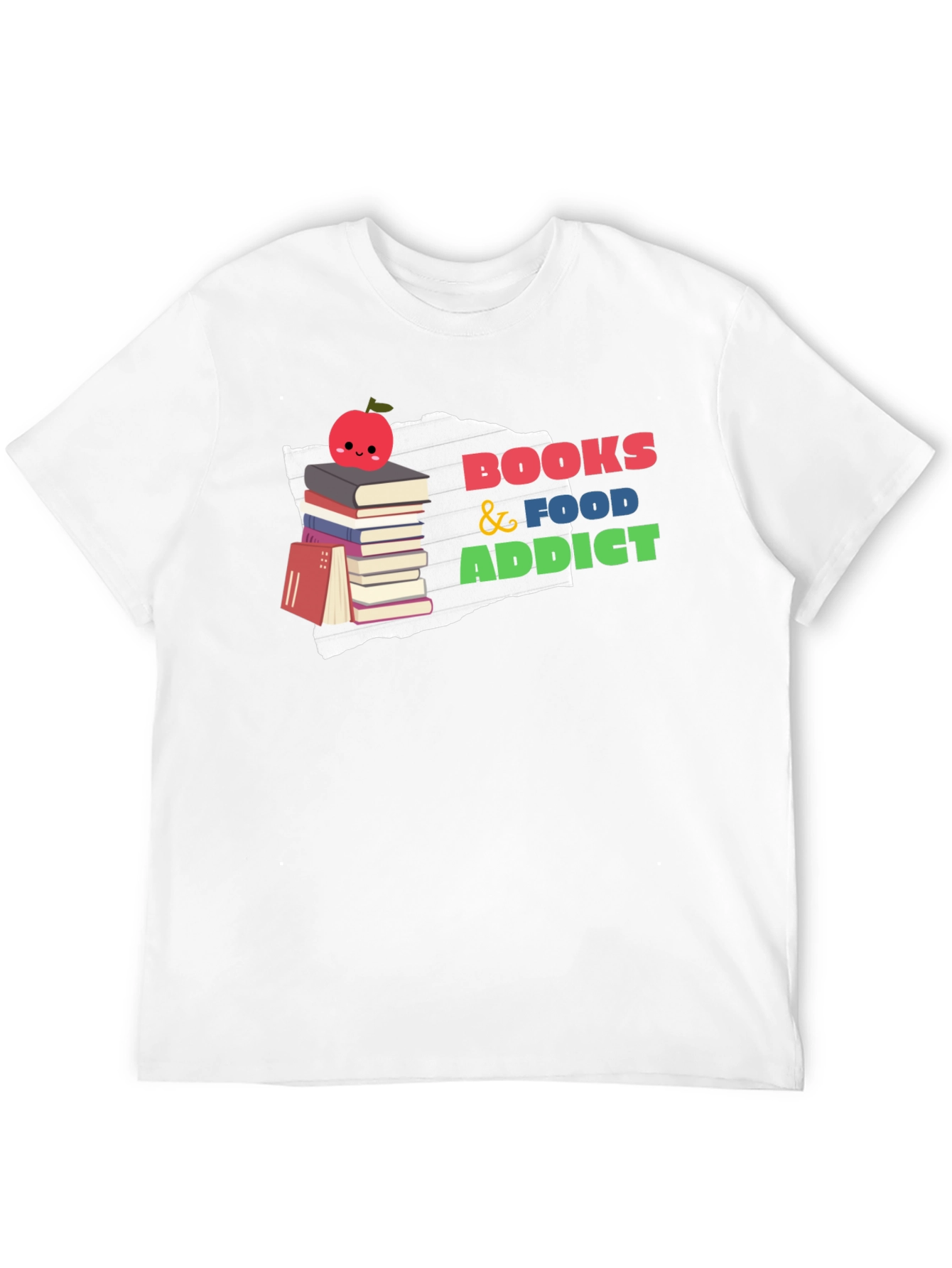 Books and Food Addict Graphic T-Shirt