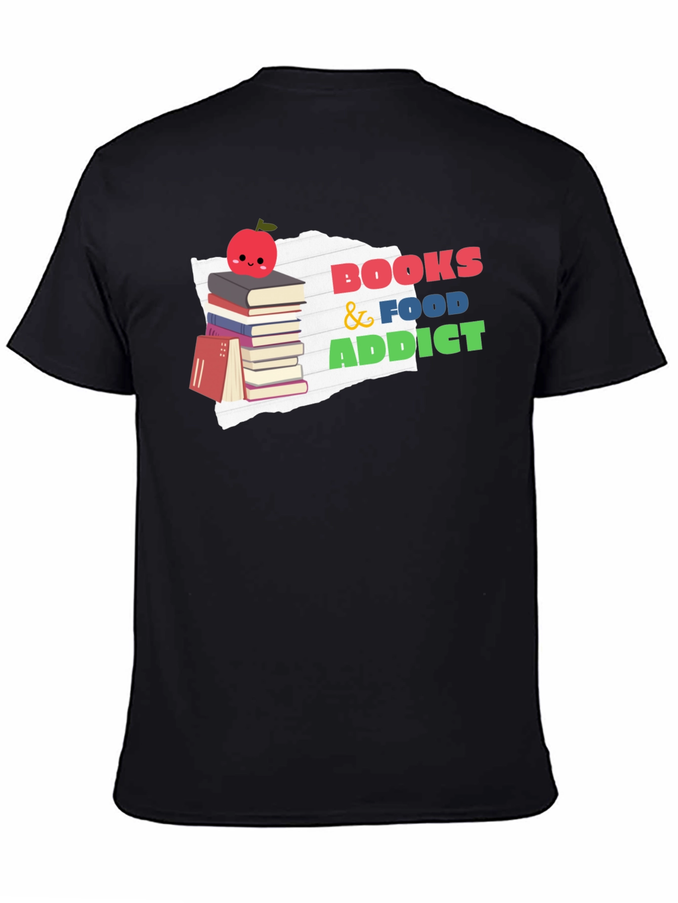 Books and Food Addict Graphic T-Shirt