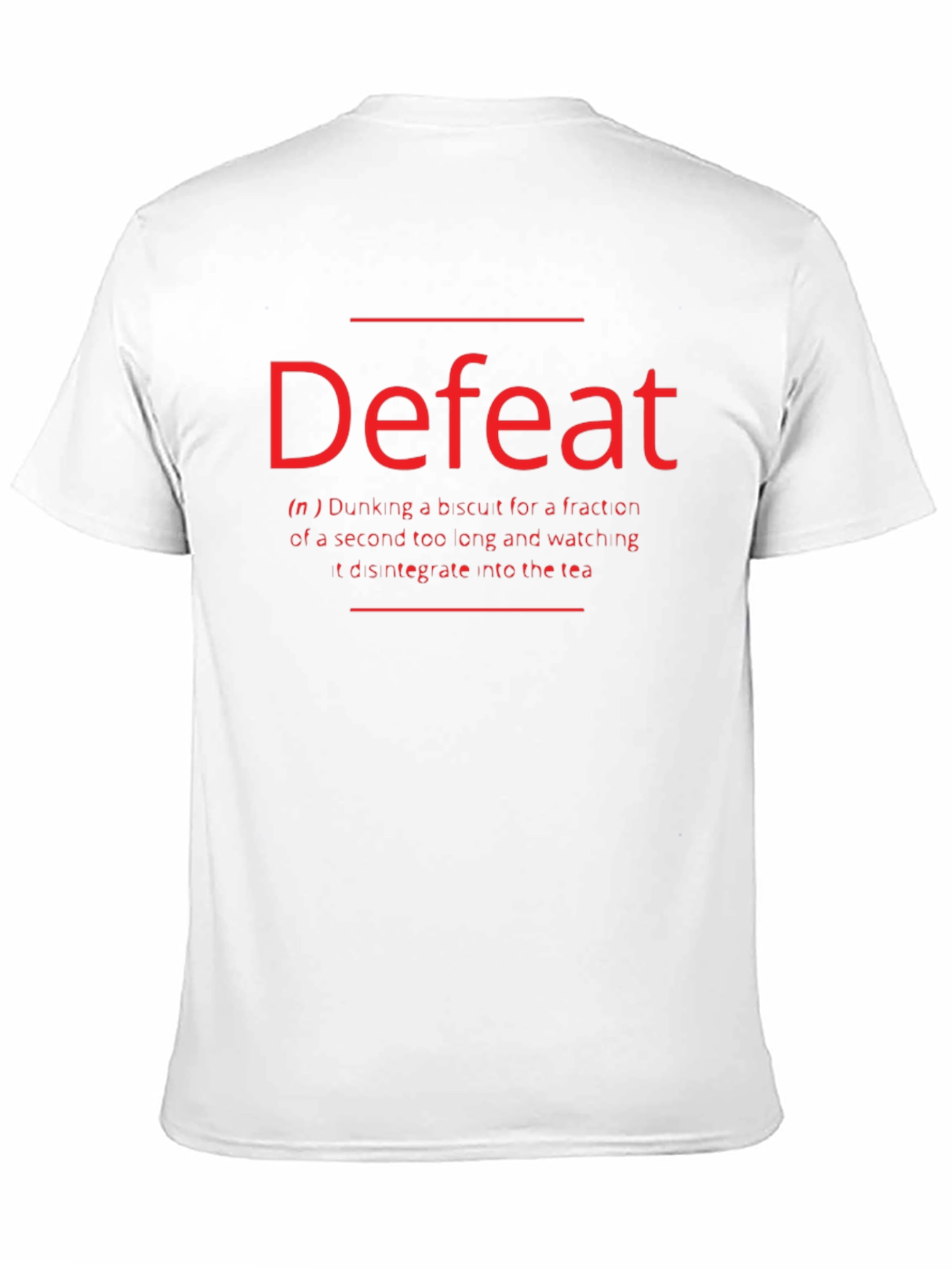 Funny Defeat Definition Black T-Shirt