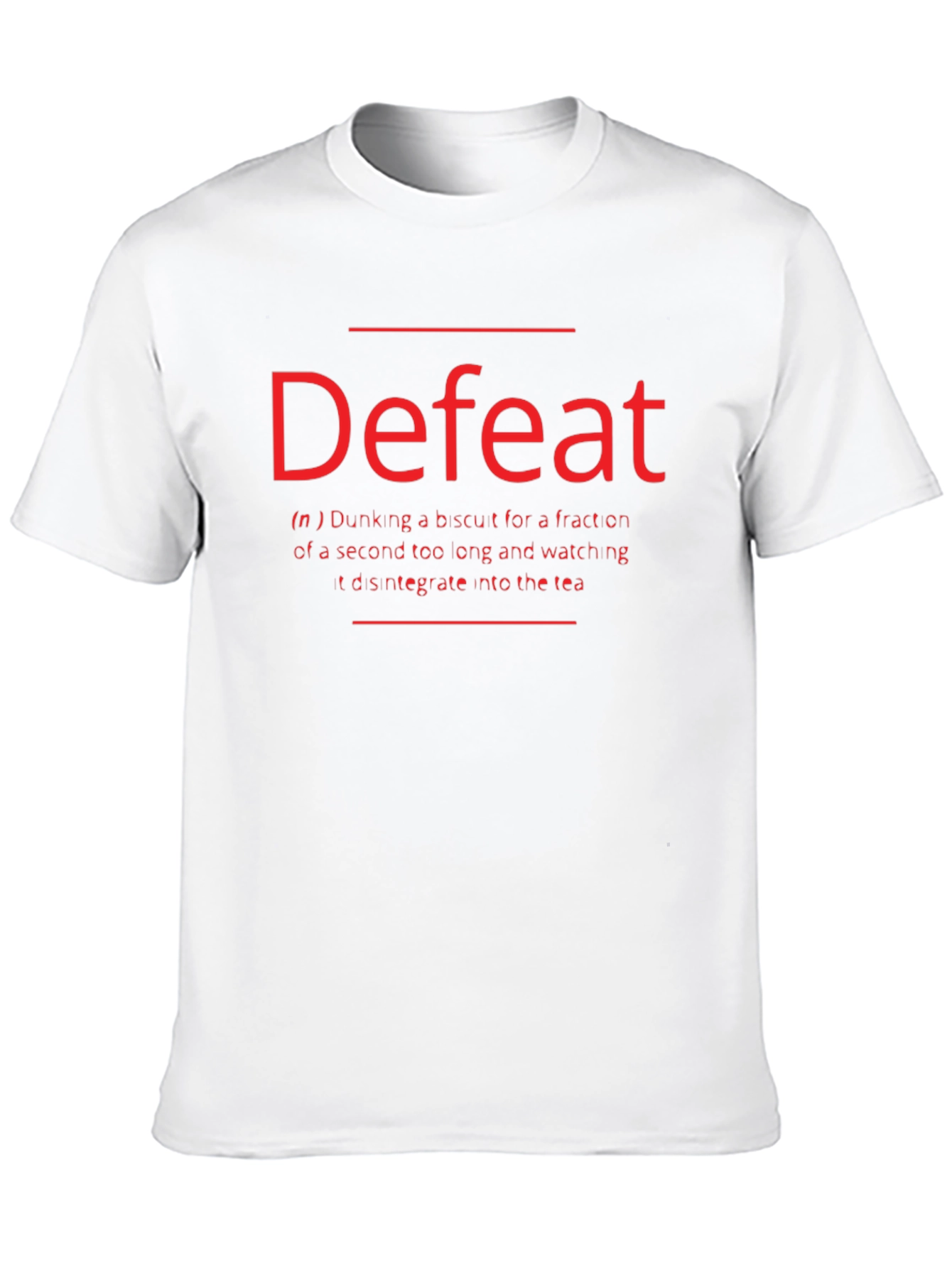 Funny Defeat Definition Black T-Shirt