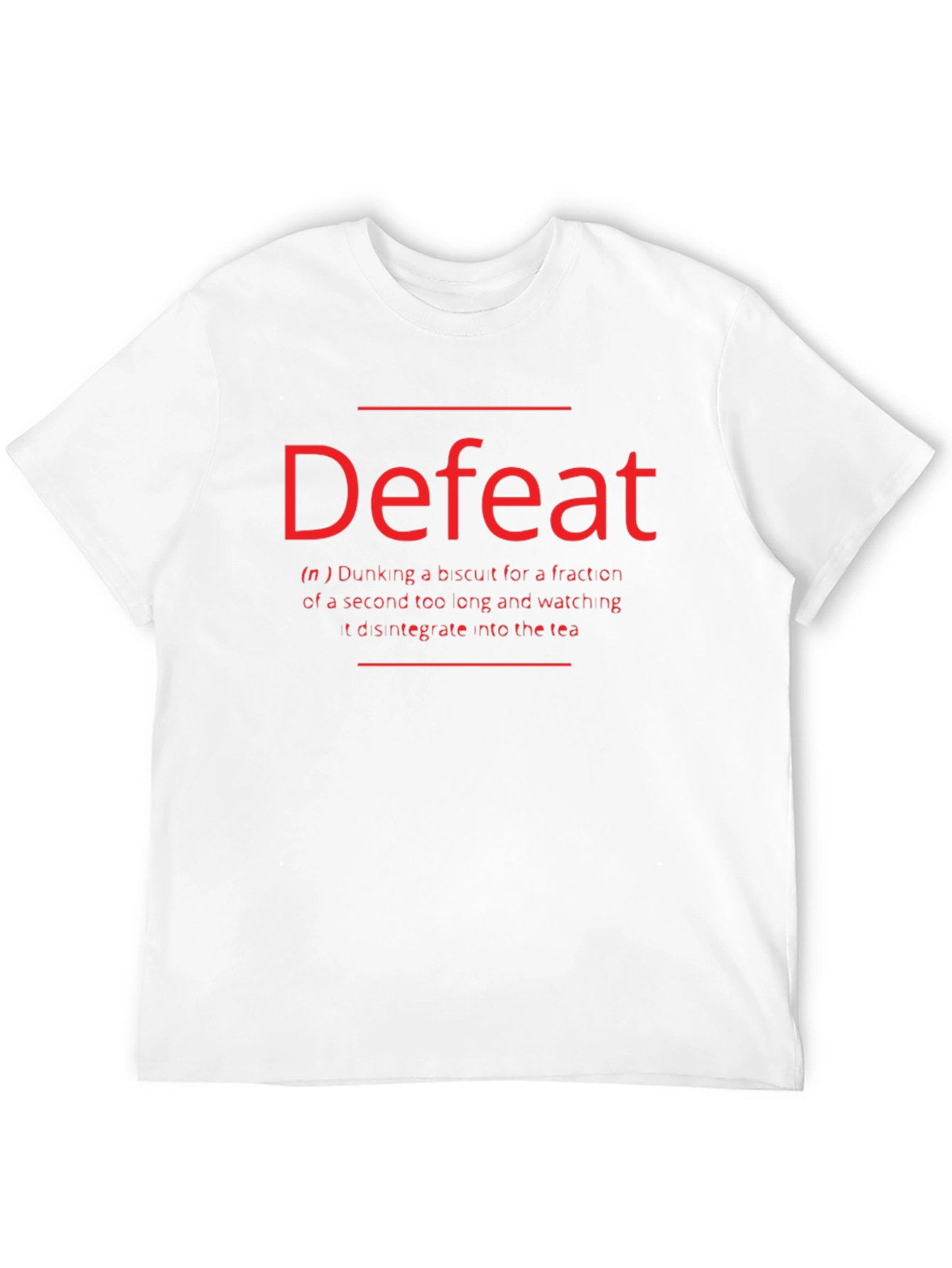 Funny Defeat Definition Black T-Shirt
