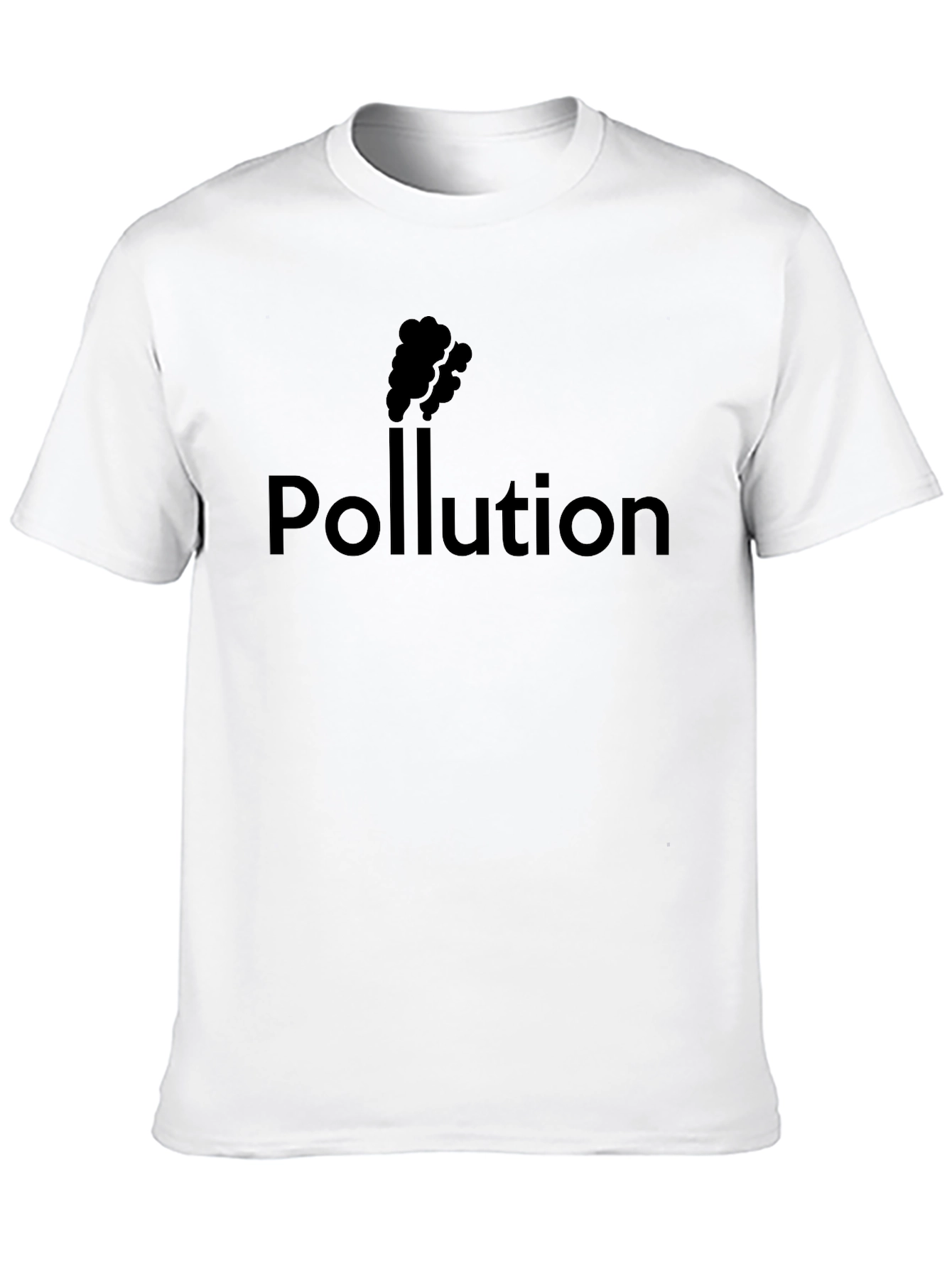 Pollution Graphic Tee - Black Cotton T-Shirt