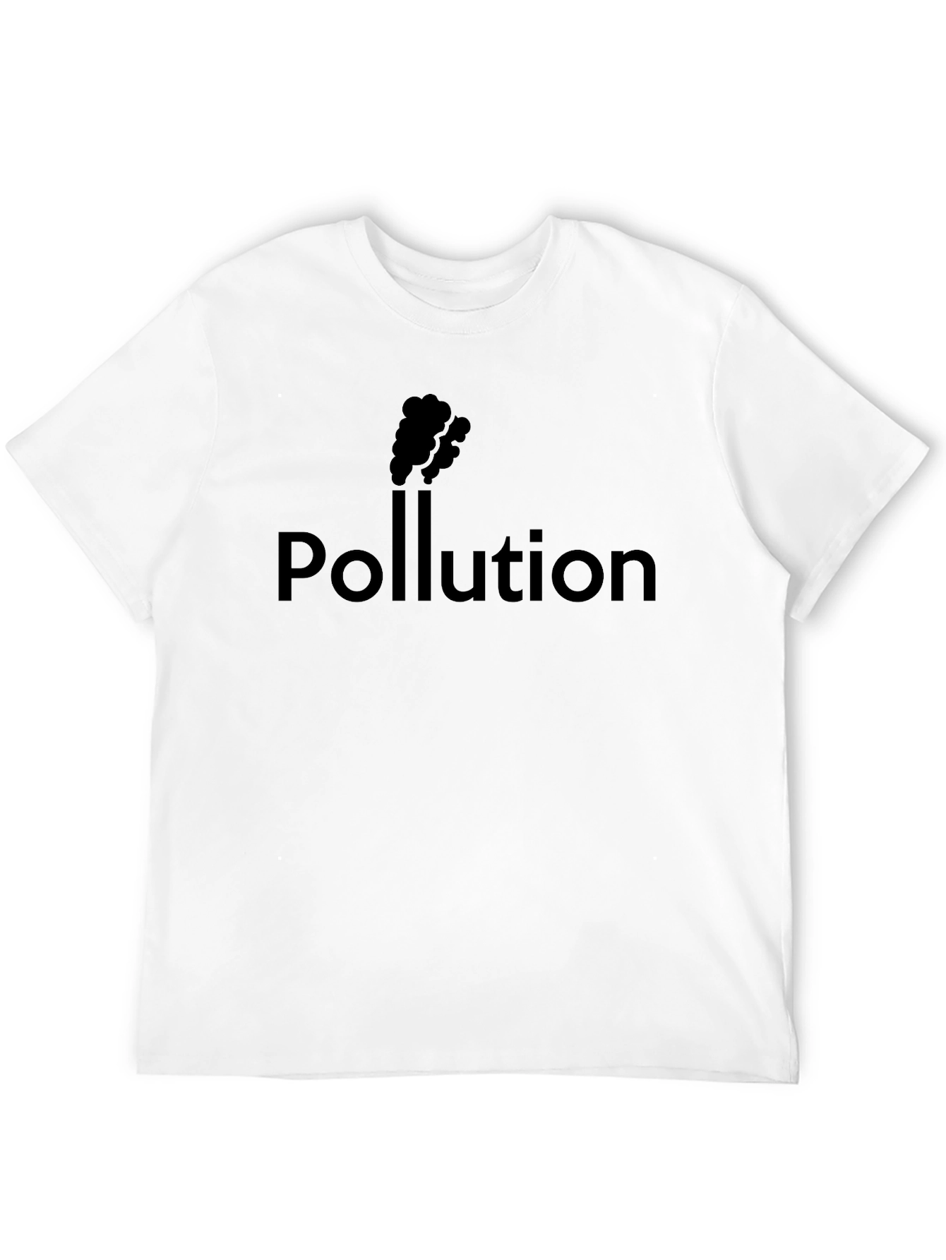 Pollution Graphic Tee - Black Cotton T-Shirt