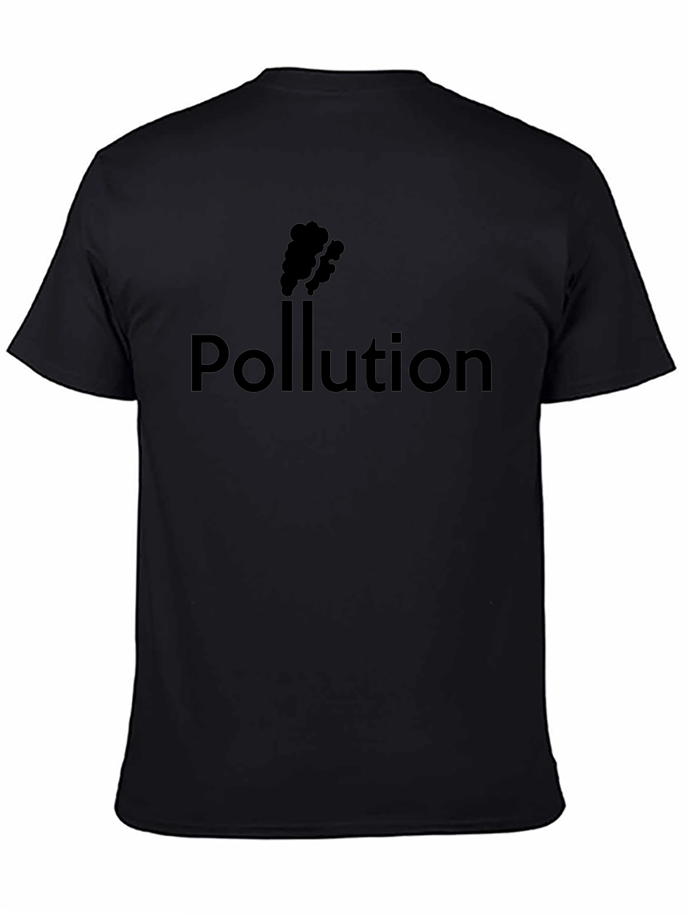 Pollution Graphic Tee - Black Cotton T-Shirt