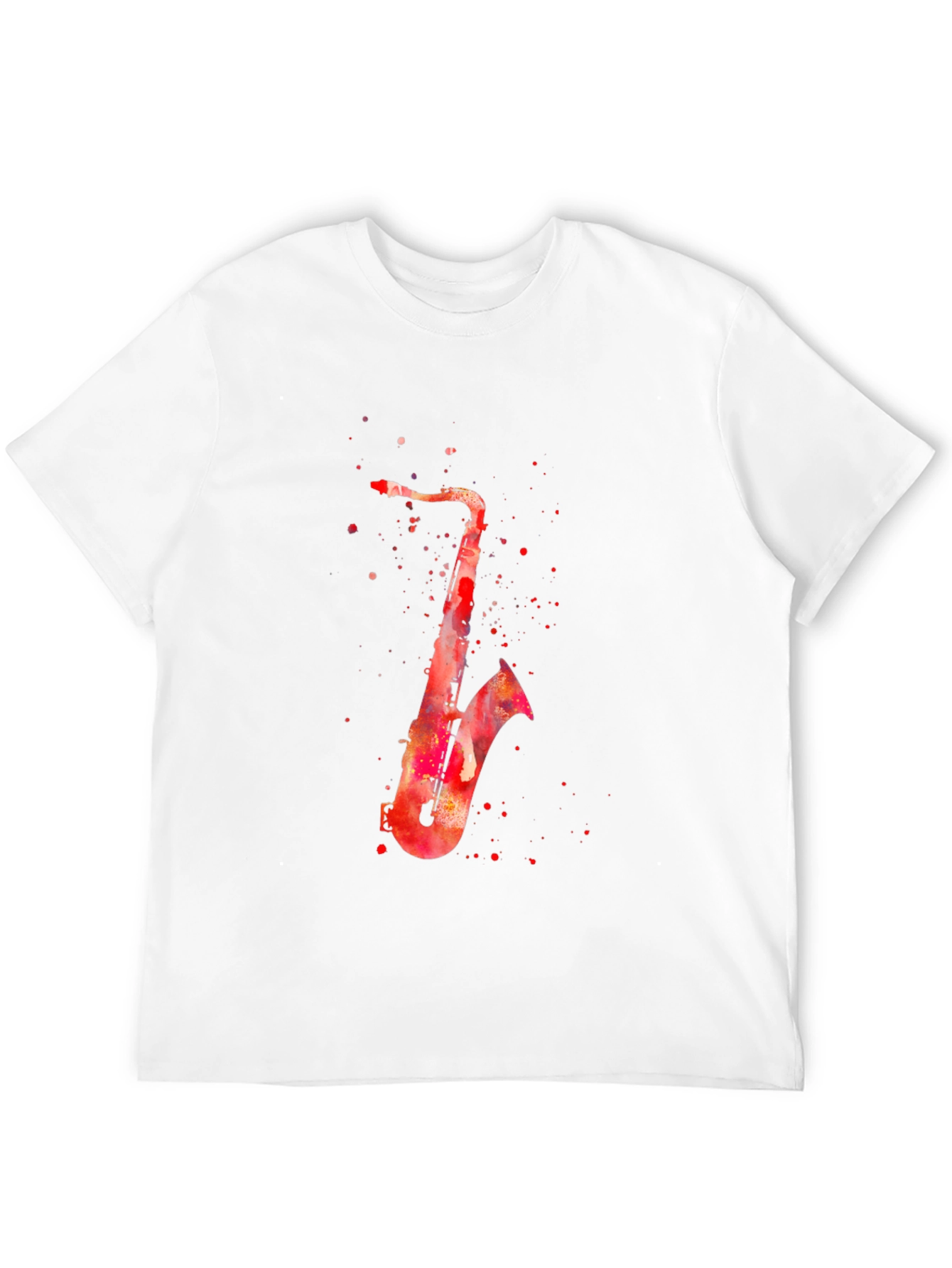 Saxophone Watercolor Graphic T-Shirt