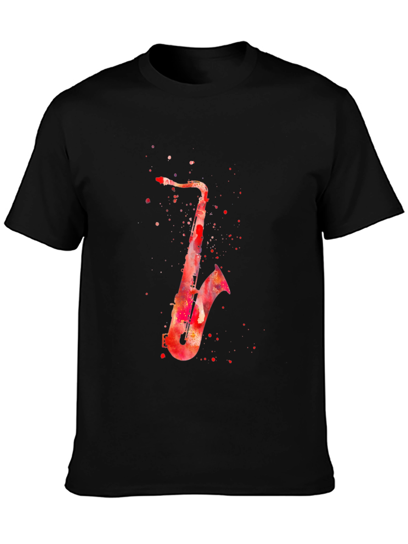 Saxophone Watercolor Graphic T-Shirt
