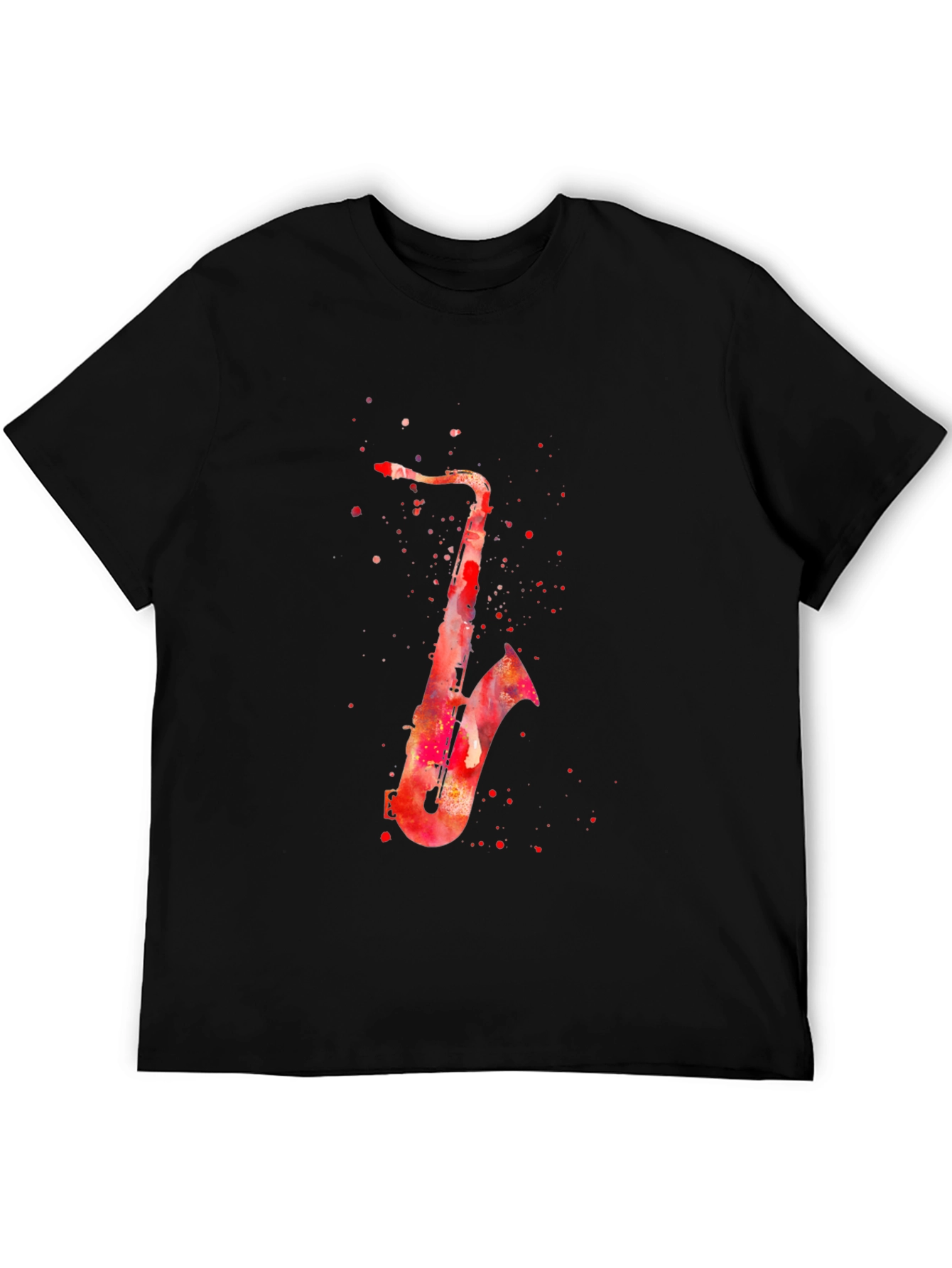 Saxophone Watercolor Graphic T-Shirt