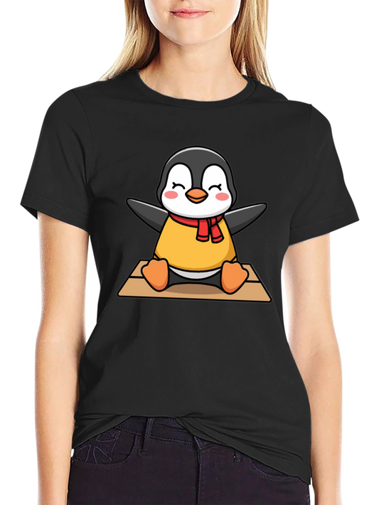 Cute Penguin T-Shirt - Black