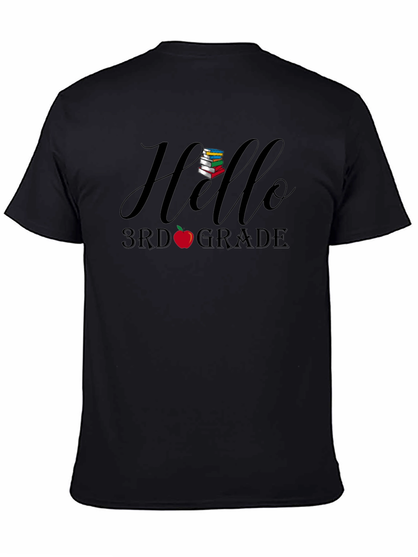 Hello 3rd Grade Black T-Shirt