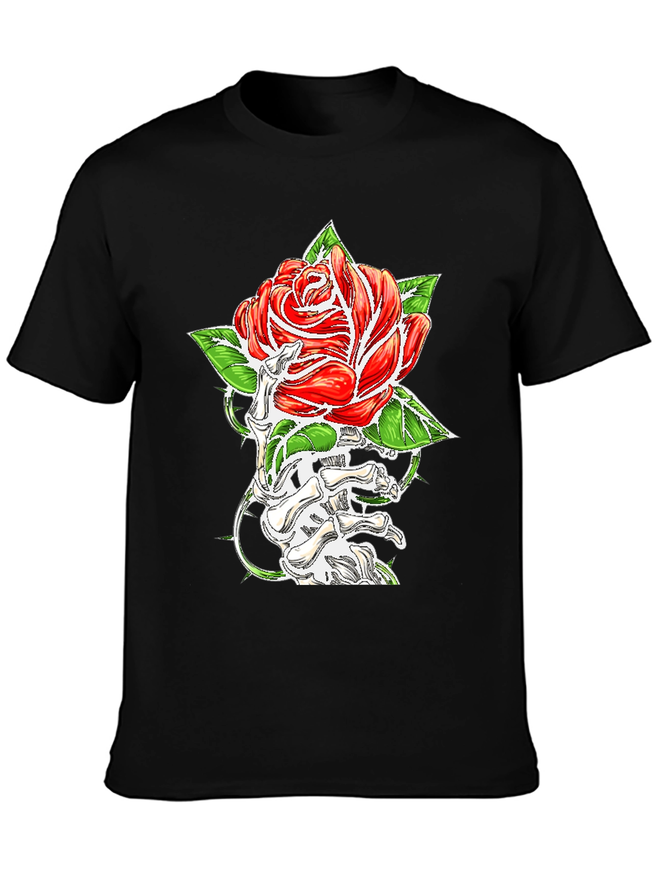 Rose & Bone Hand Graphic Black T-Shirt