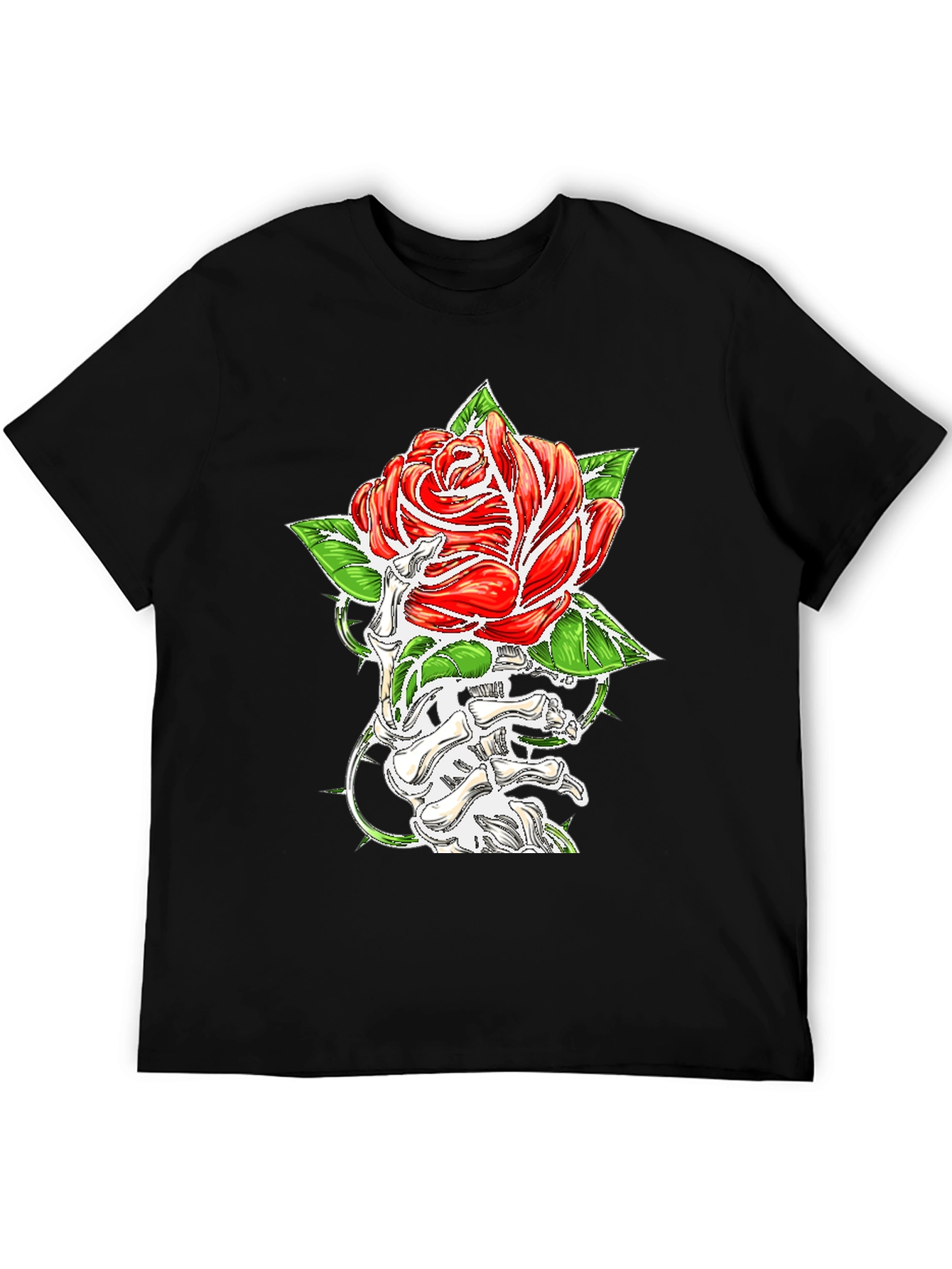 Rose & Bone Hand Graphic Black T-Shirt
