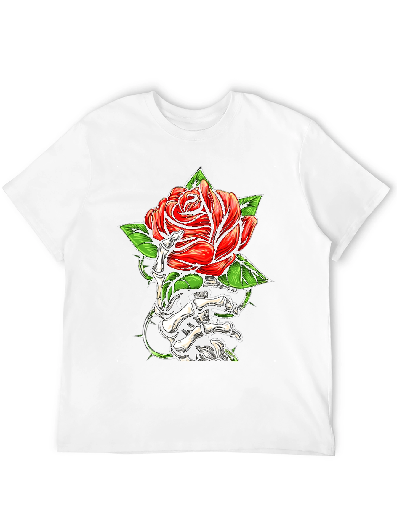 Rose & Bone Hand Graphic Black T-Shirt