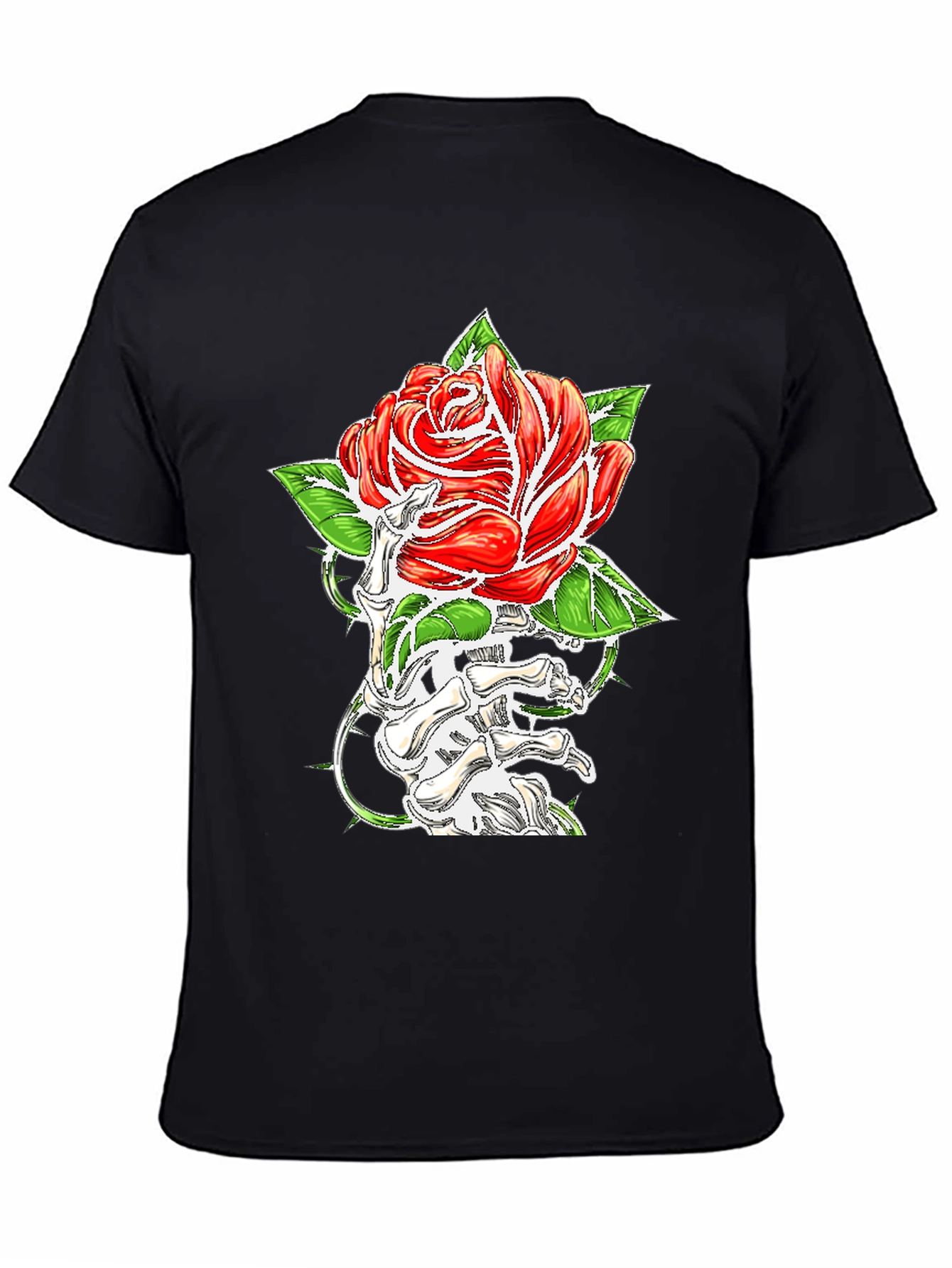 Rose & Bone Hand Graphic Black T-Shirt