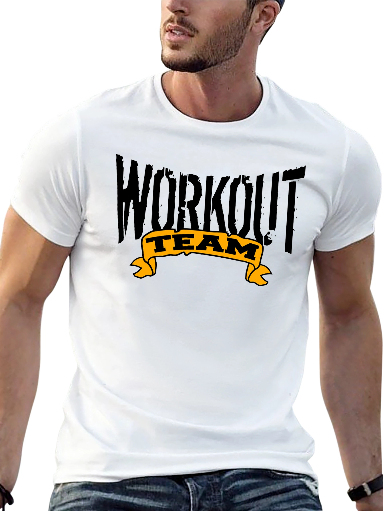 Workout Team Graphic T-Shirt - Black