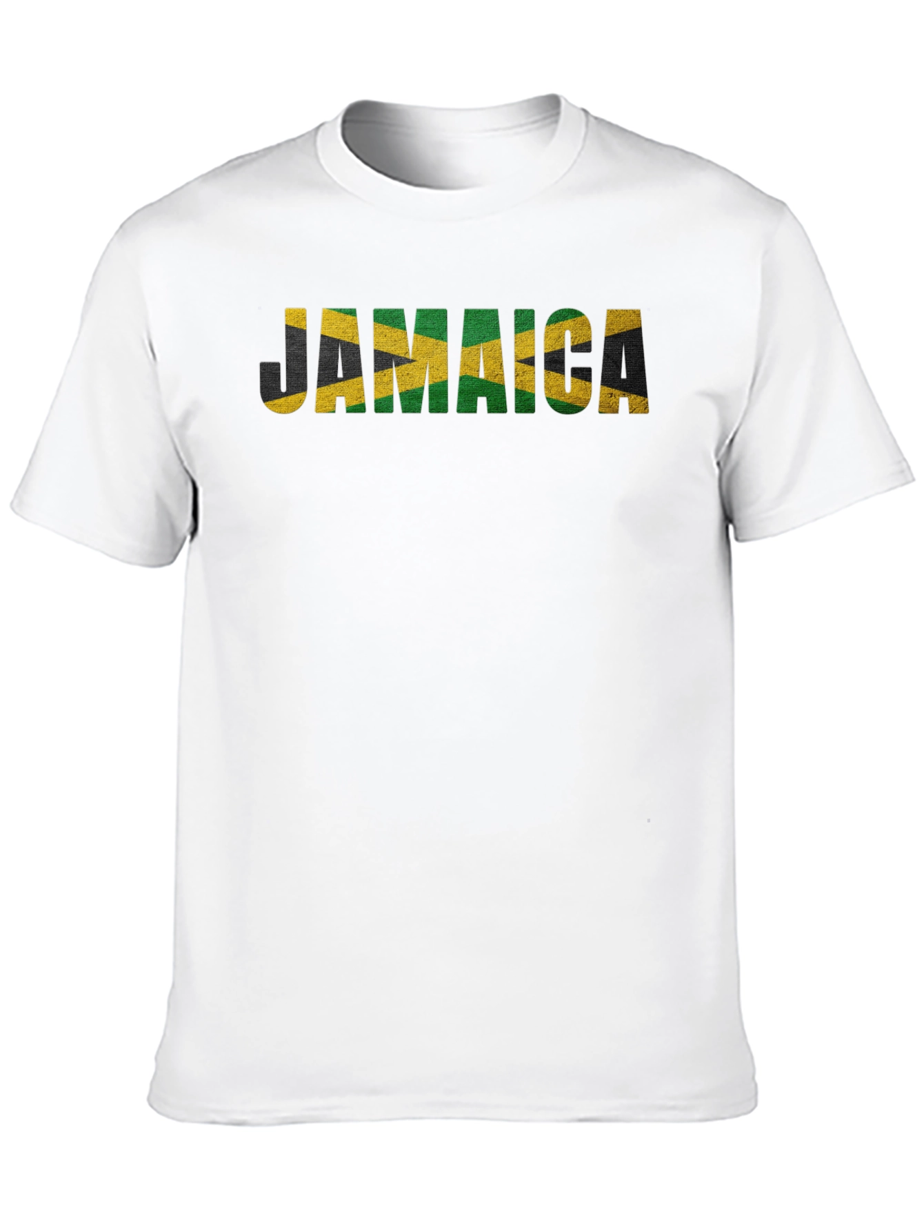 Jamaica Flag Graphic Print Black T-Shirt