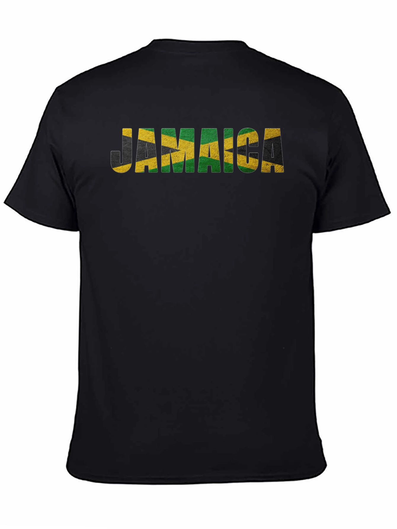 Jamaica Flag Graphic Print Black T-Shirt