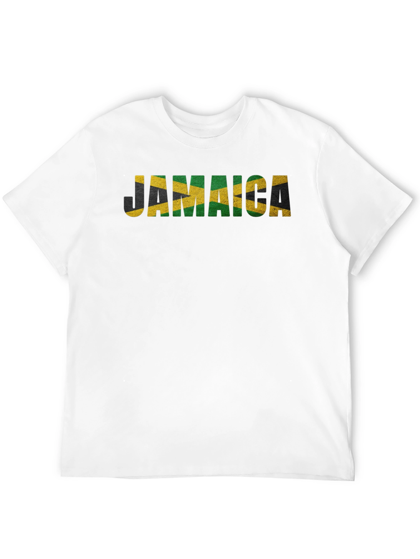 Jamaica Flag Graphic Print Black T-Shirt