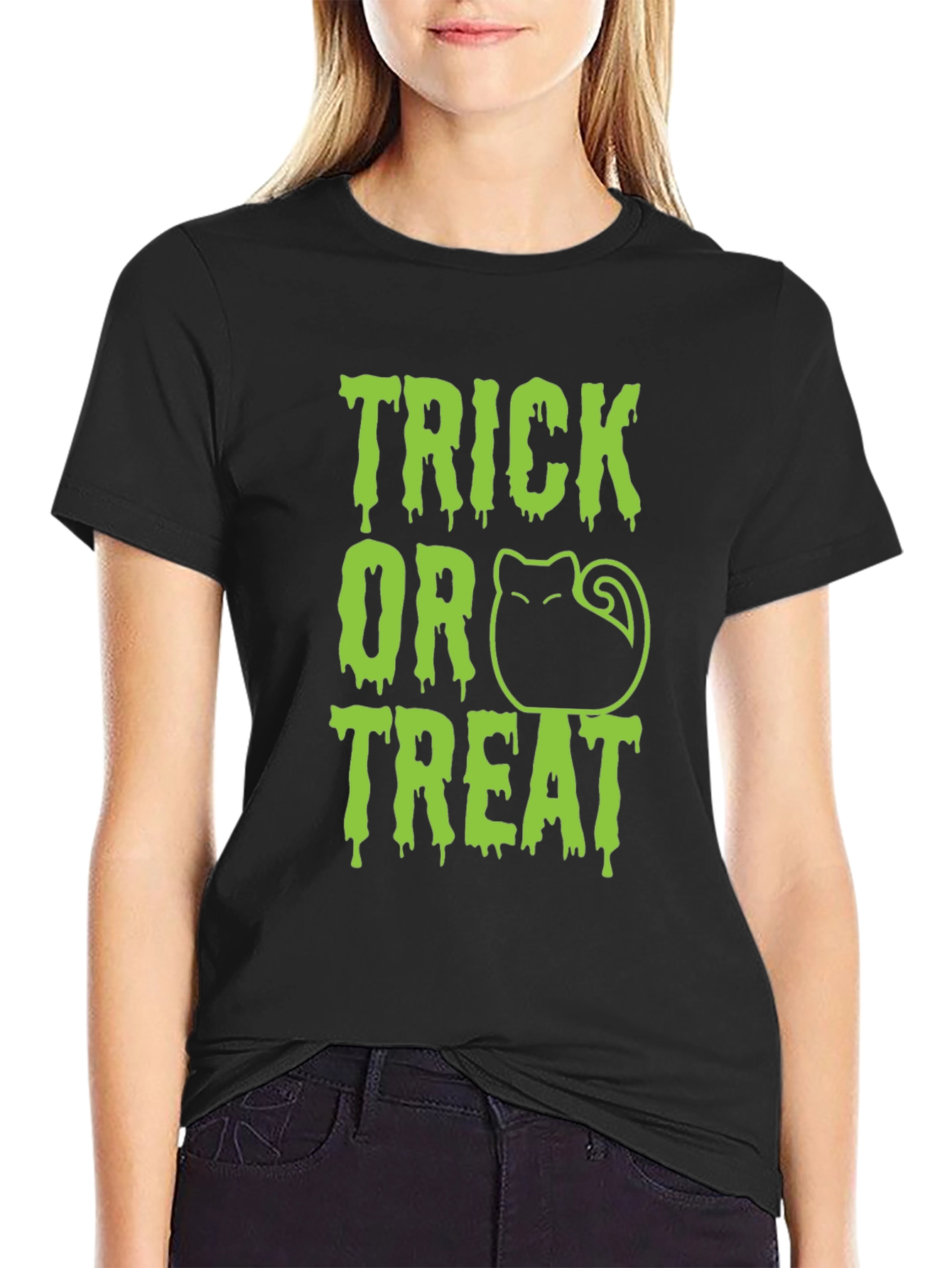 Trick or Treat Cat Halloween T-Shirt