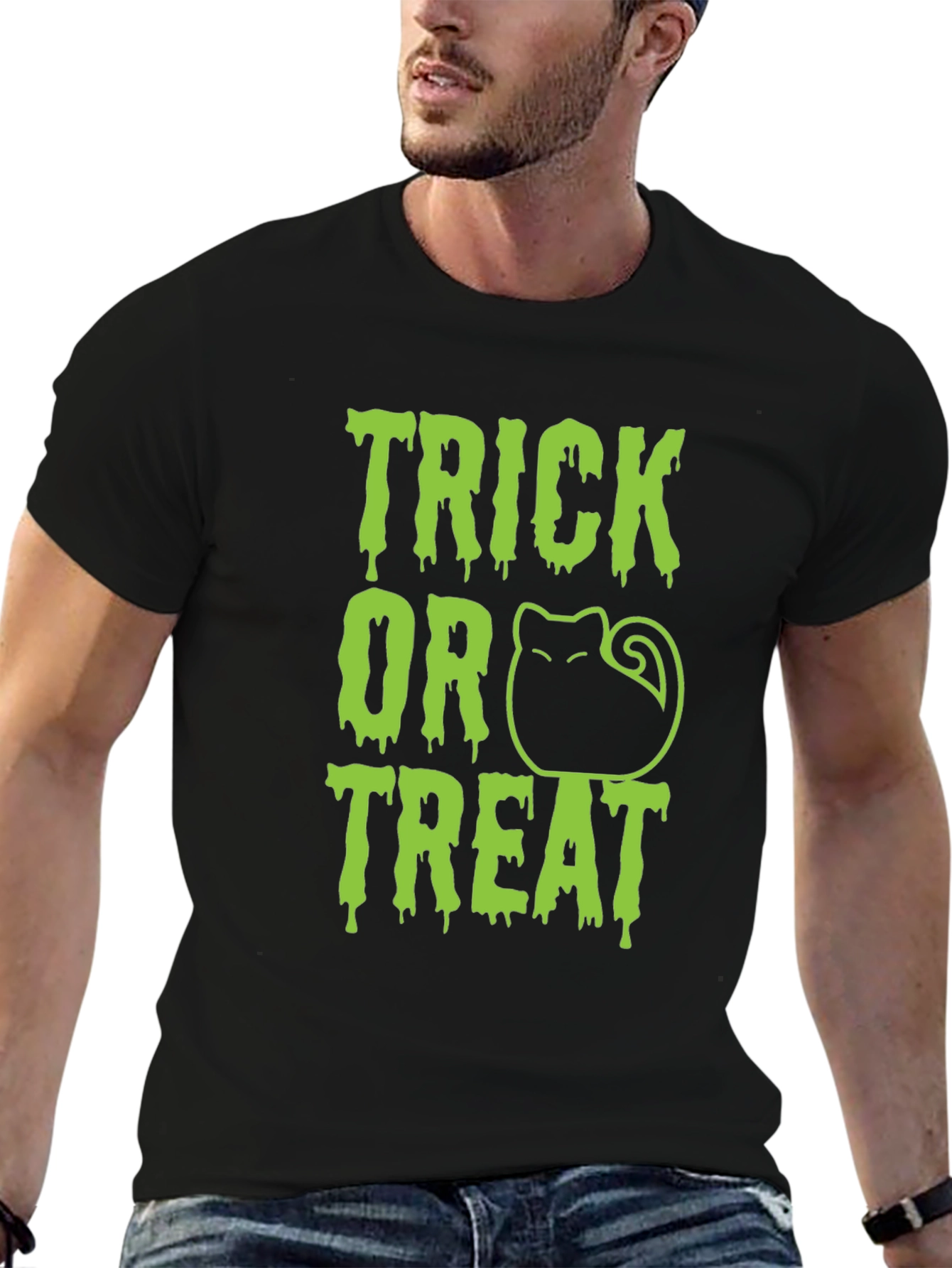 Trick or Treat Cat Halloween T-Shirt