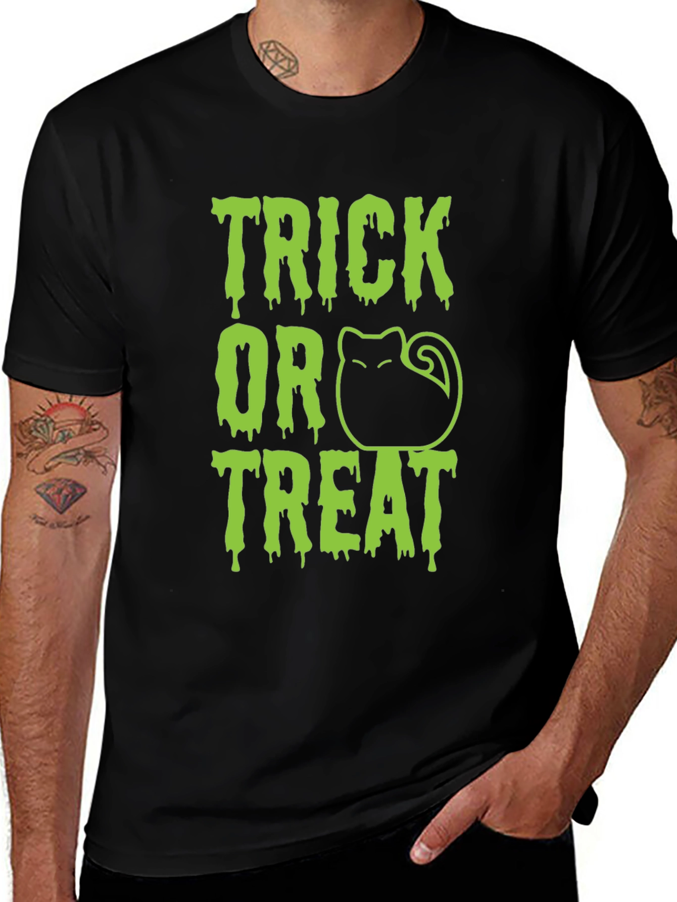 Trick or Treat Cat Halloween T-Shirt