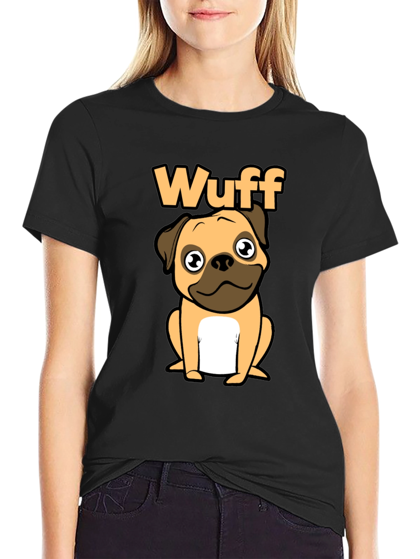 Cute Wuff Pug Graphic T-Shirt