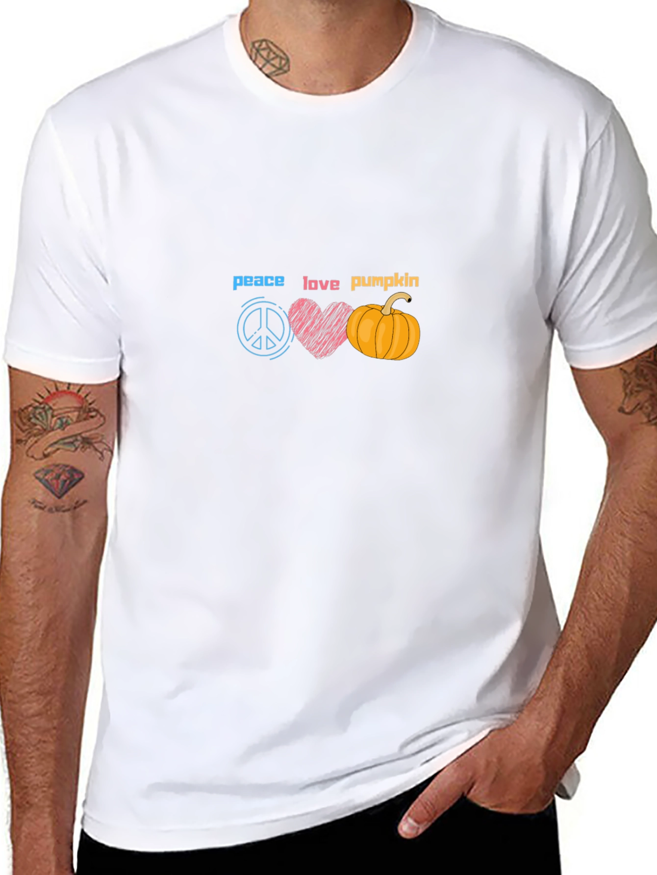 Peace Love Pumpkin Graphic T-Shirt