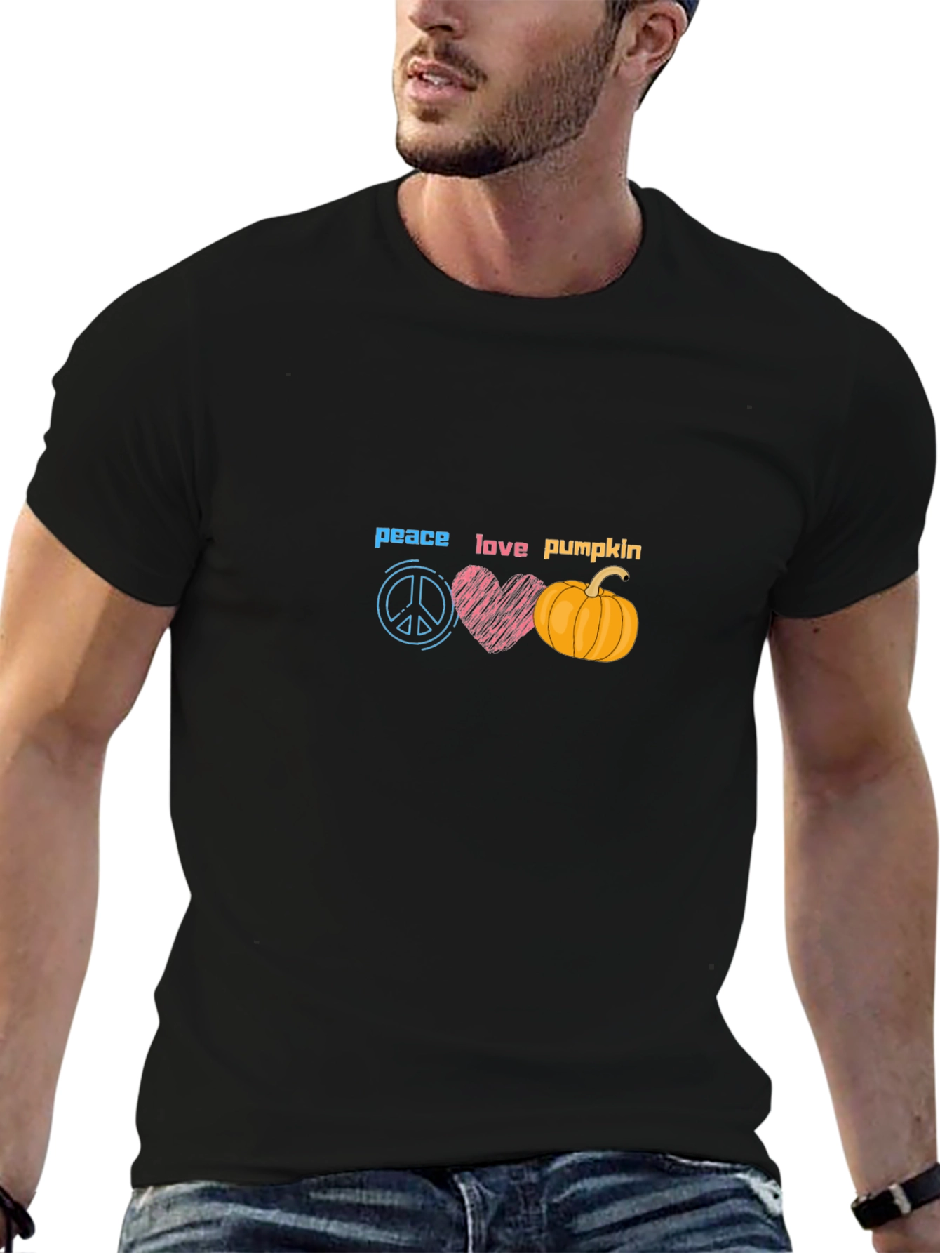 Peace Love Pumpkin Graphic T-Shirt