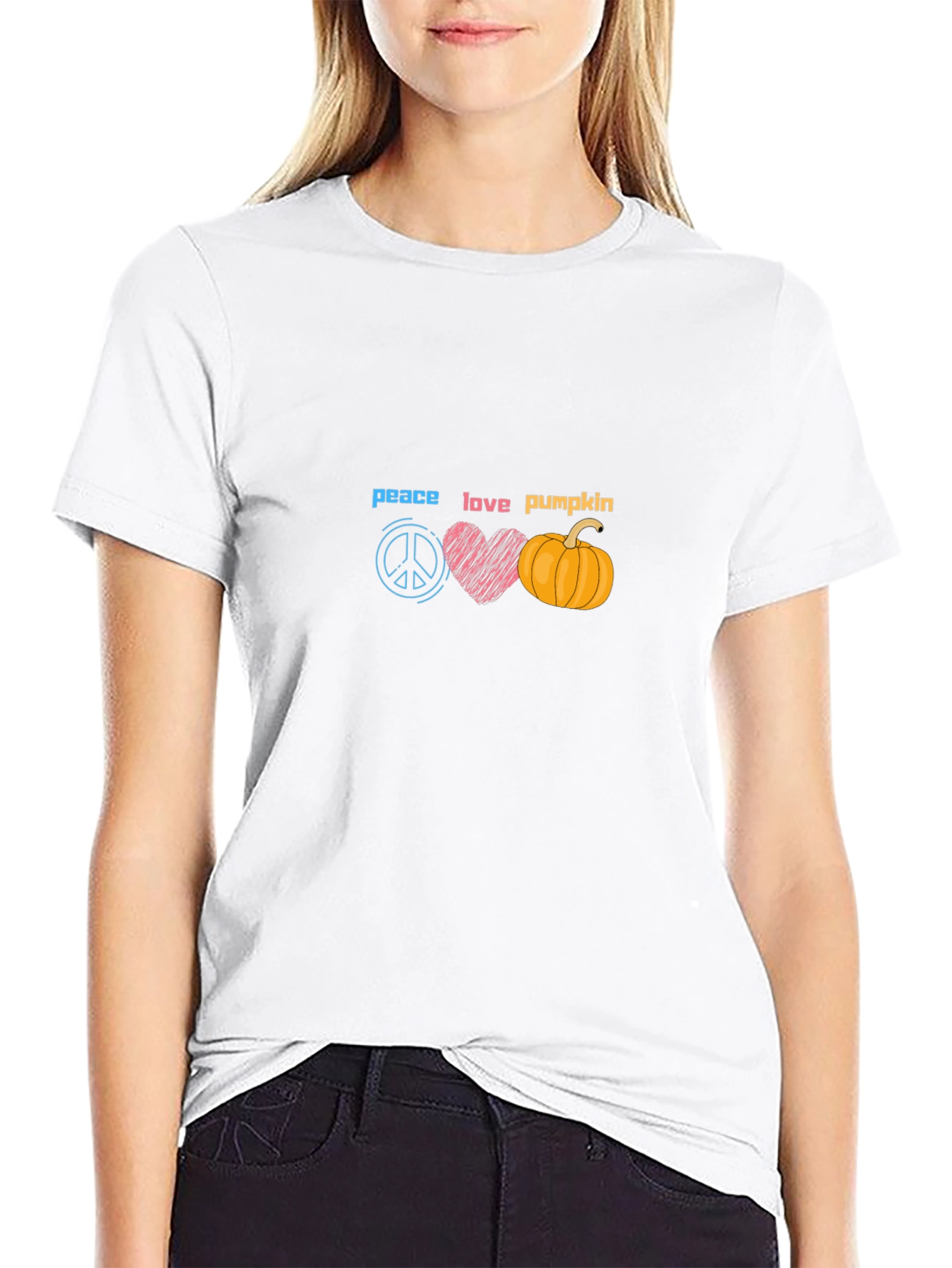 Peace Love Pumpkin Graphic T-Shirt