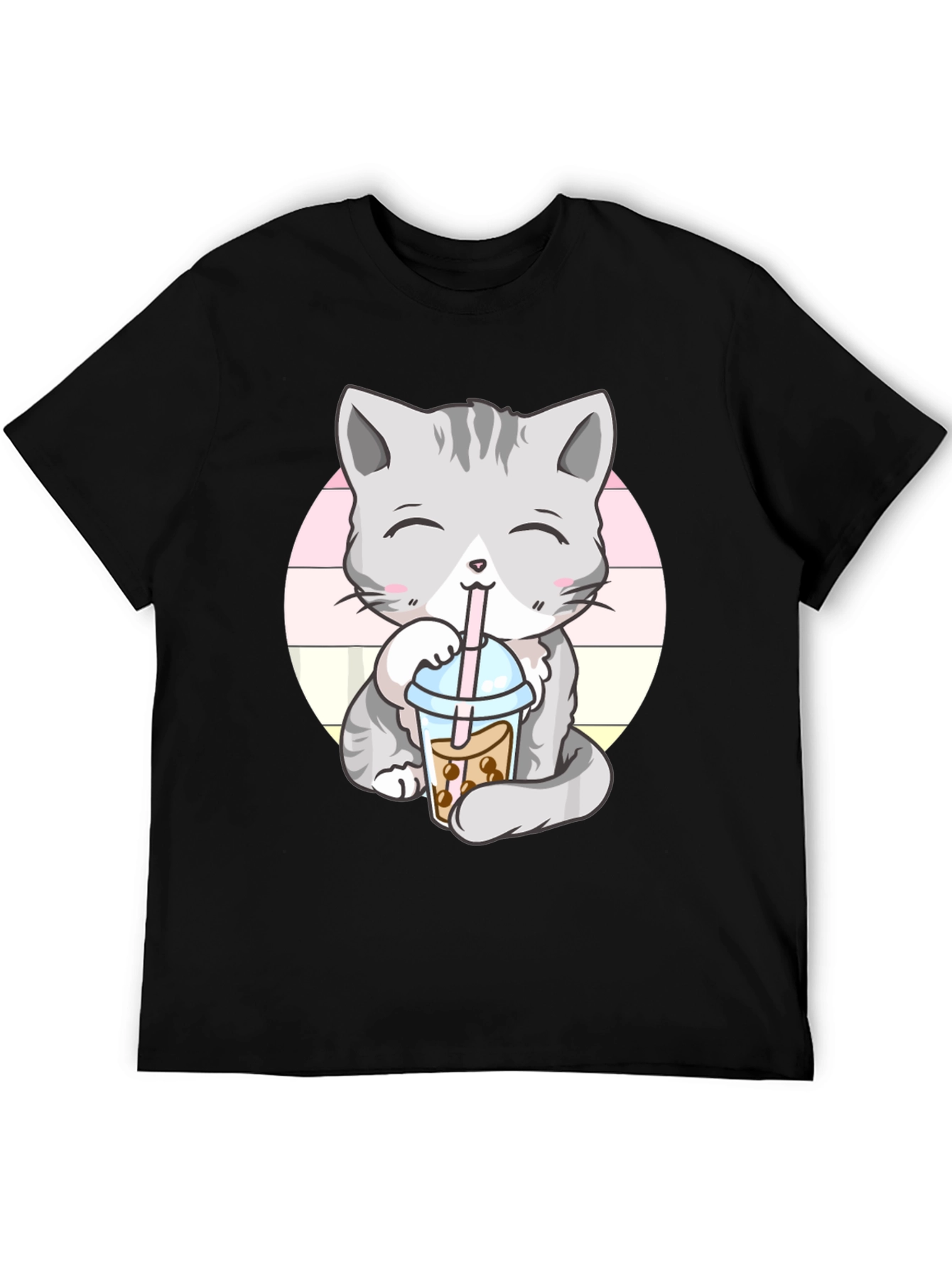 Kawaii Cat Boba Tea Graphic Tee