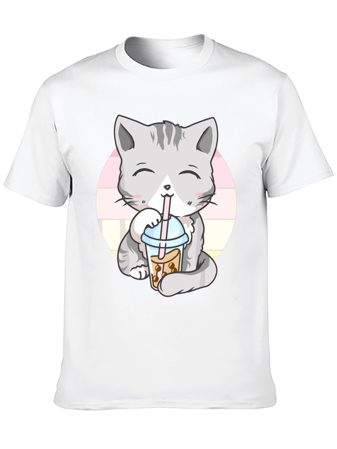 Kawaii Cat Boba Tea Graphic Tee
