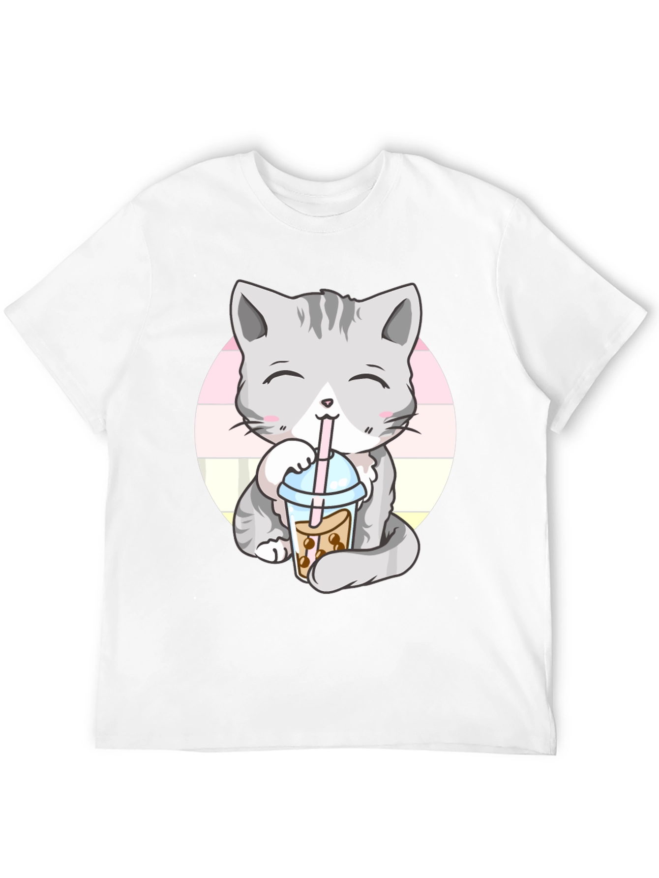 Kawaii Cat Boba Tea Graphic Tee