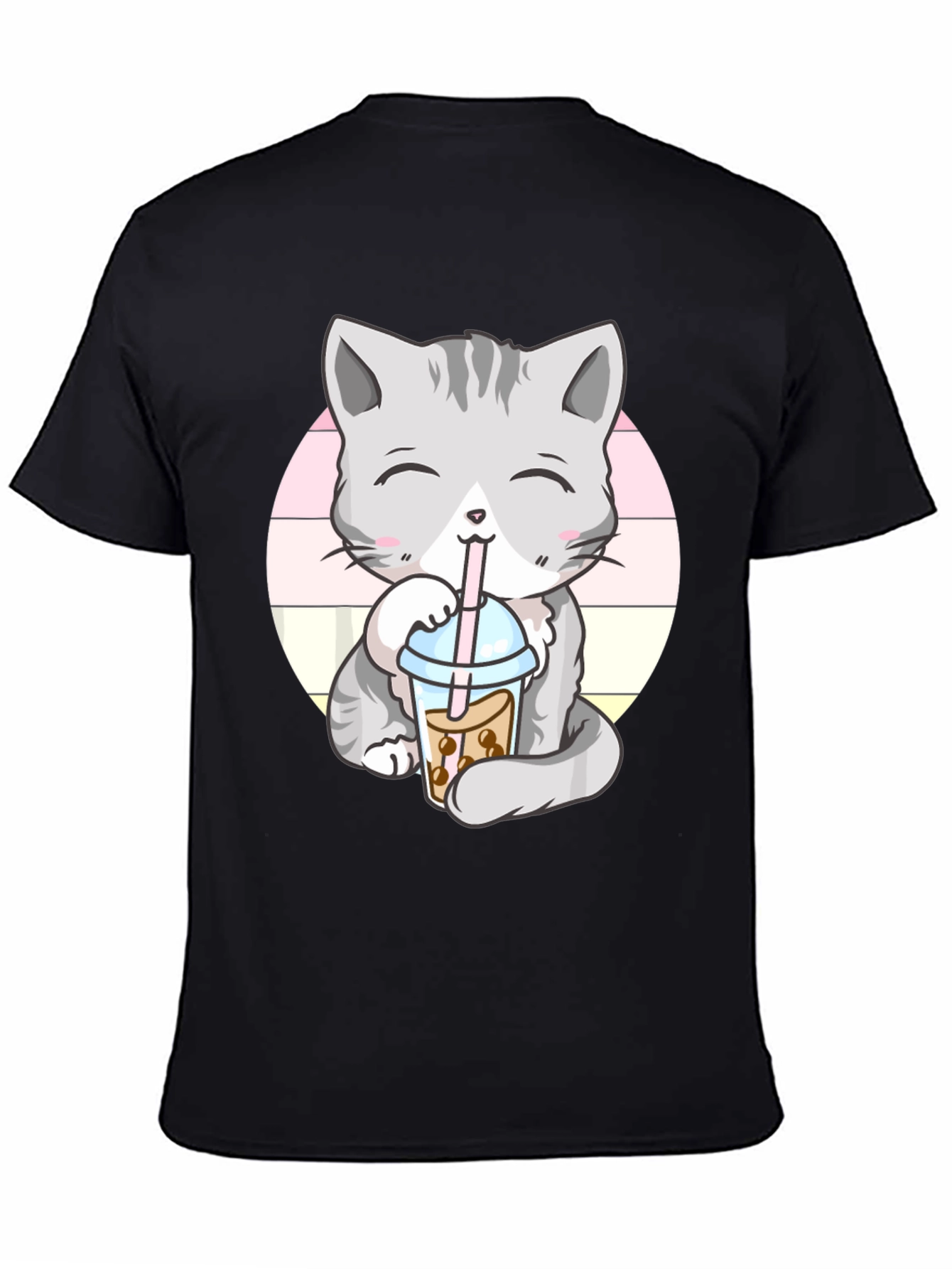 Kawaii Cat Boba Tea Graphic Tee