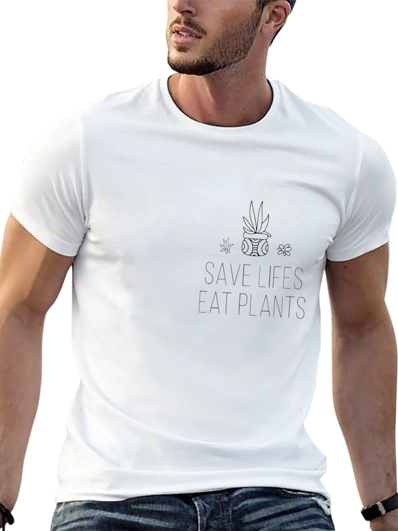 Save Lives Eat Plants Graphic T-Shirt