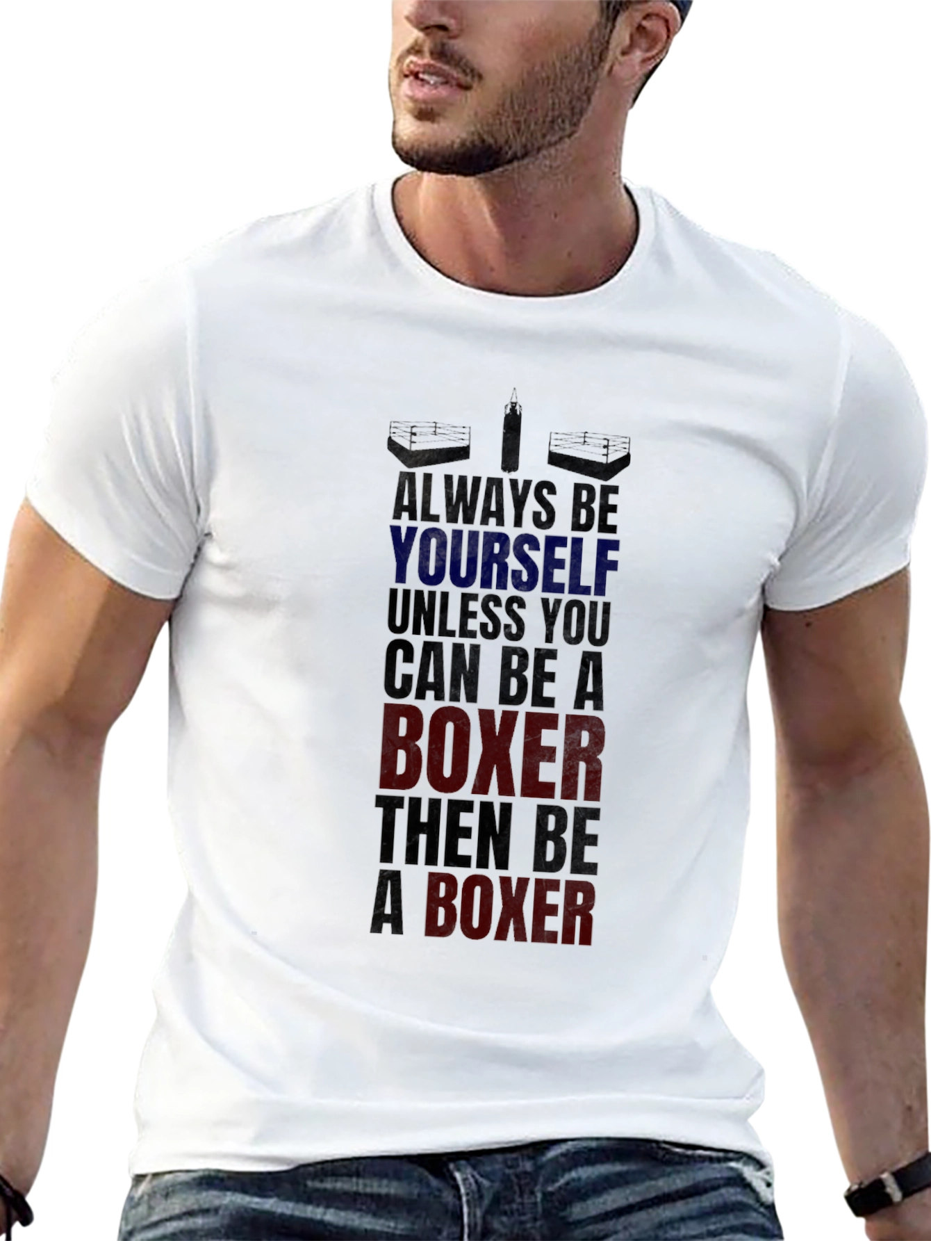 Boxer Graphic Tee - Always Be Yourself Boxing T-Shirt