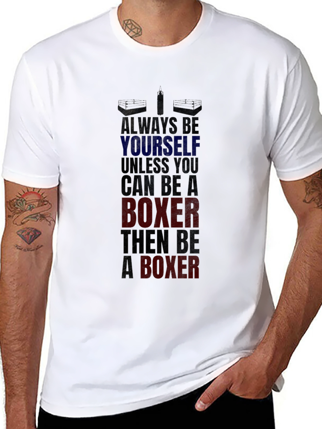 Boxer Graphic Tee - Always Be Yourself Boxing T-Shirt