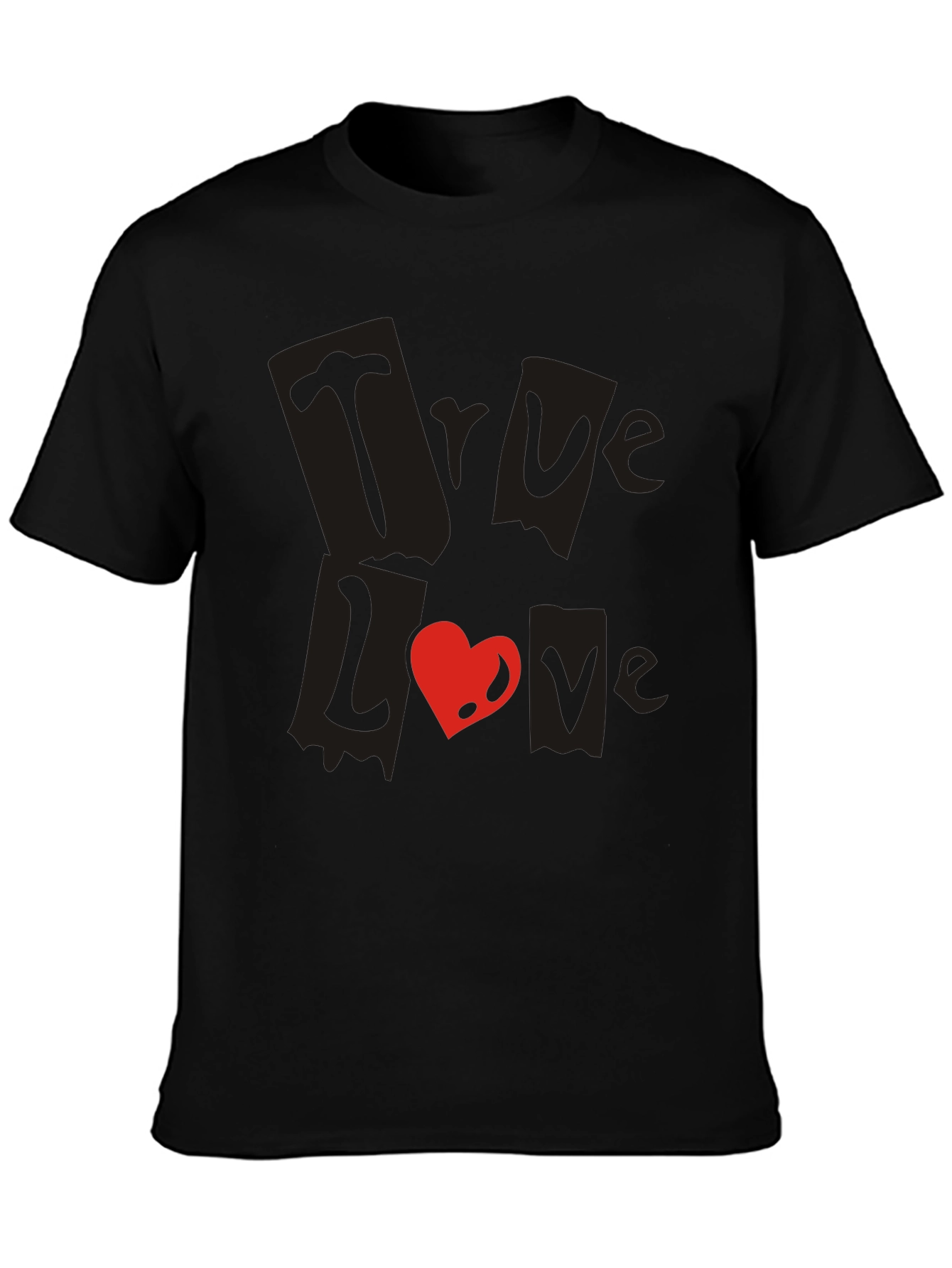 True Love Black Graphic Tee