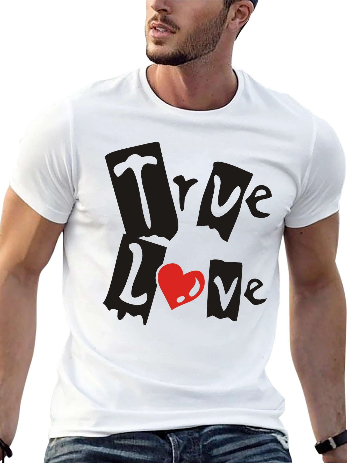 True Love Black Graphic Tee