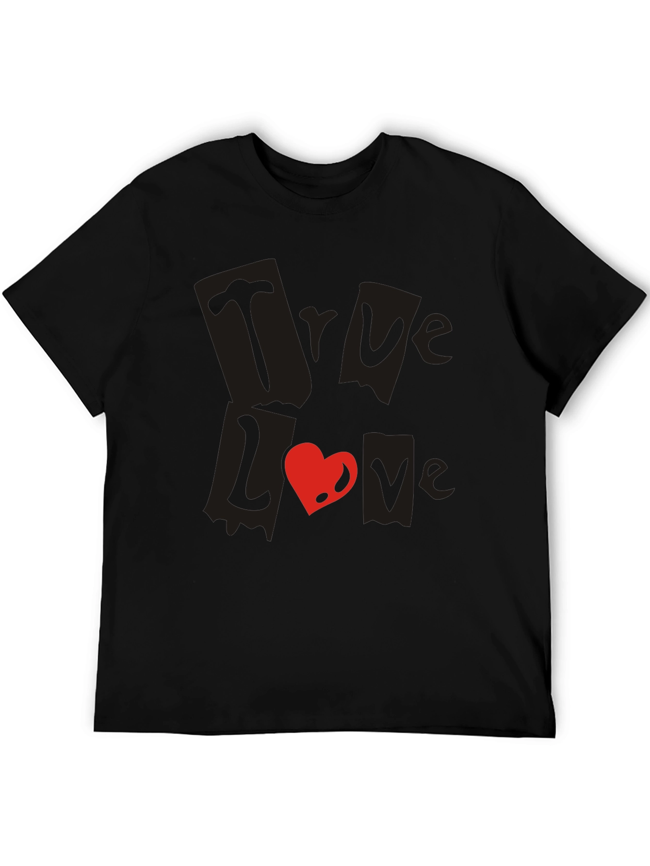 True Love Black Graphic Tee