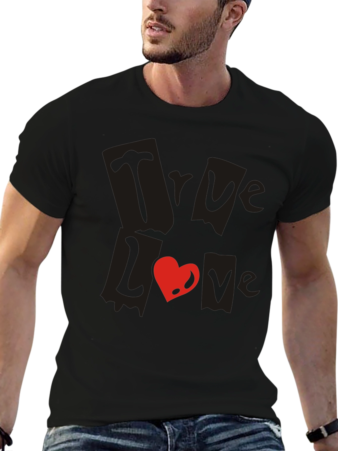 True Love Black Graphic Tee