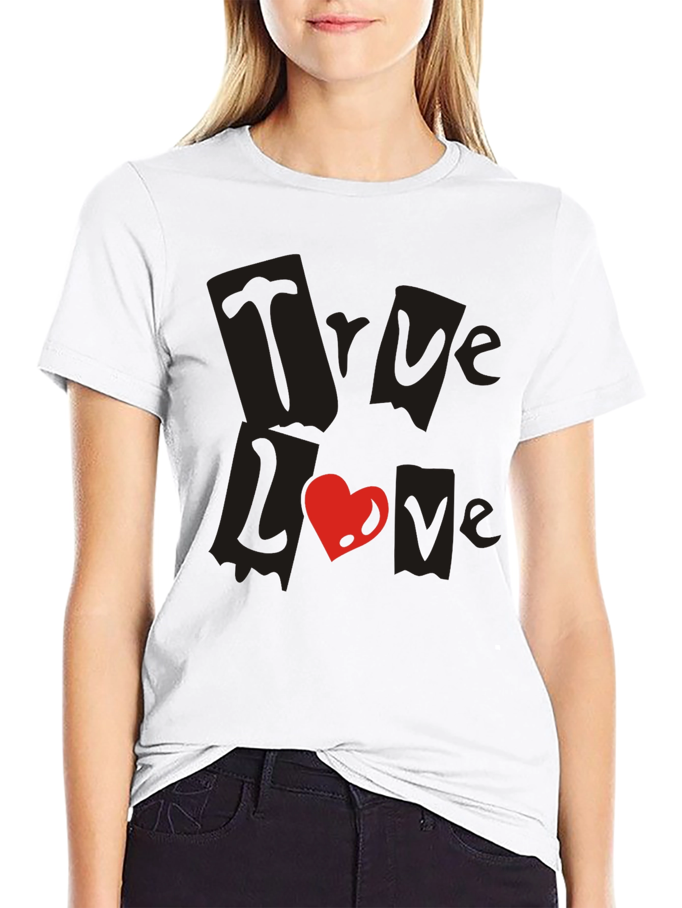 True Love Black Graphic Tee