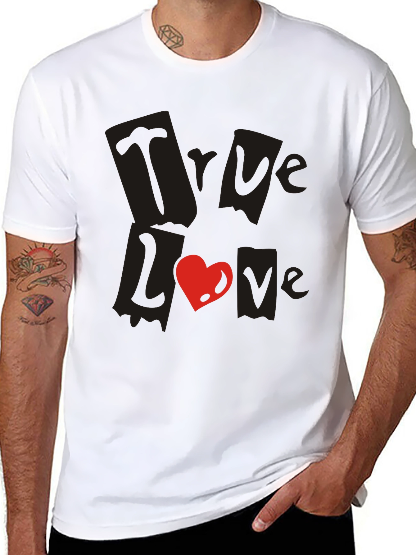 True Love Black Graphic Tee