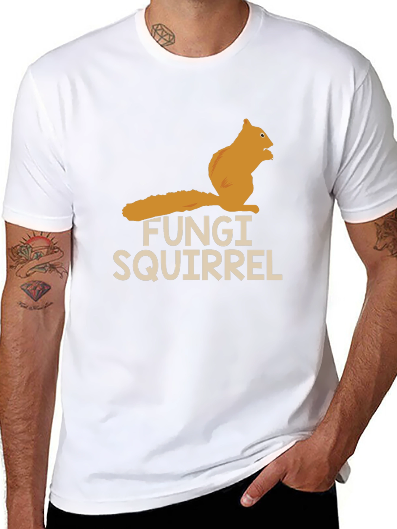 Fungi Squirrel Graphic Tee - Soft Cotton Blend