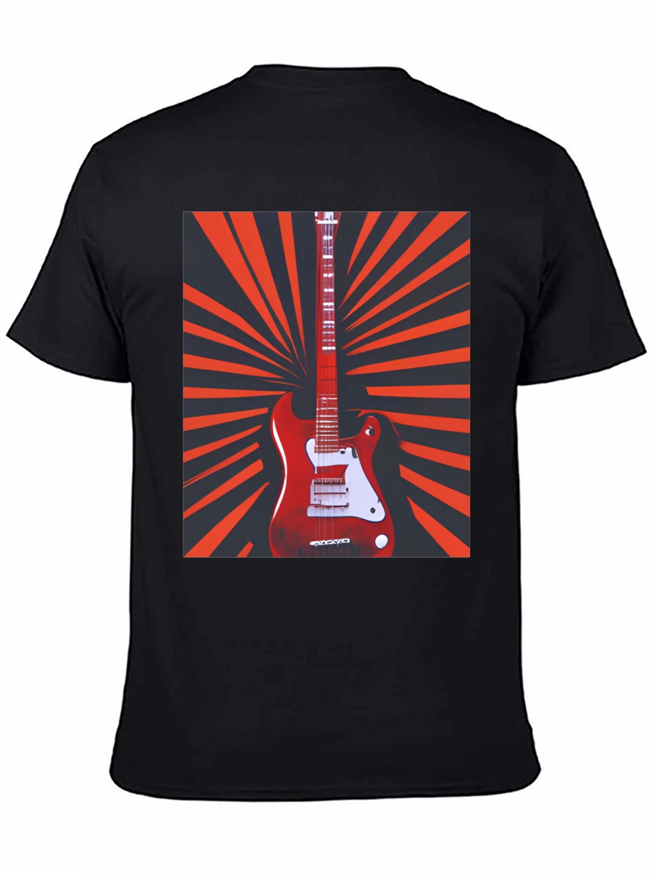Electric Guitar Graphic T-Shirt - Retro Music Tee