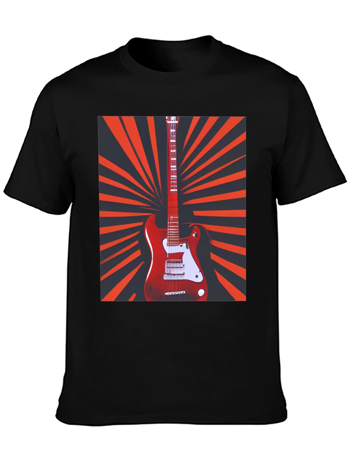 Electric Guitar Graphic T-Shirt - Retro Music Tee