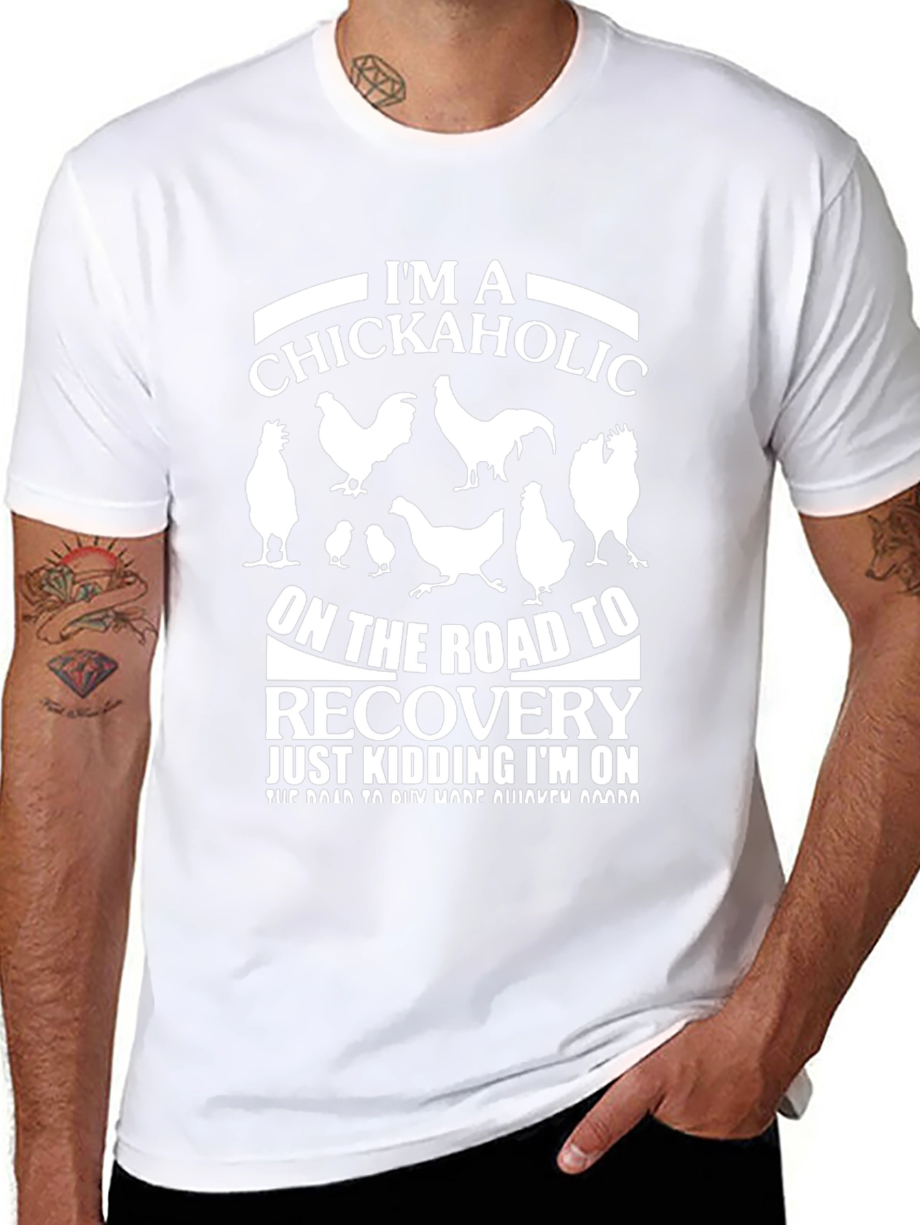 Im a Chickaholic T-Shirt - Funny Chicken Lover Tee