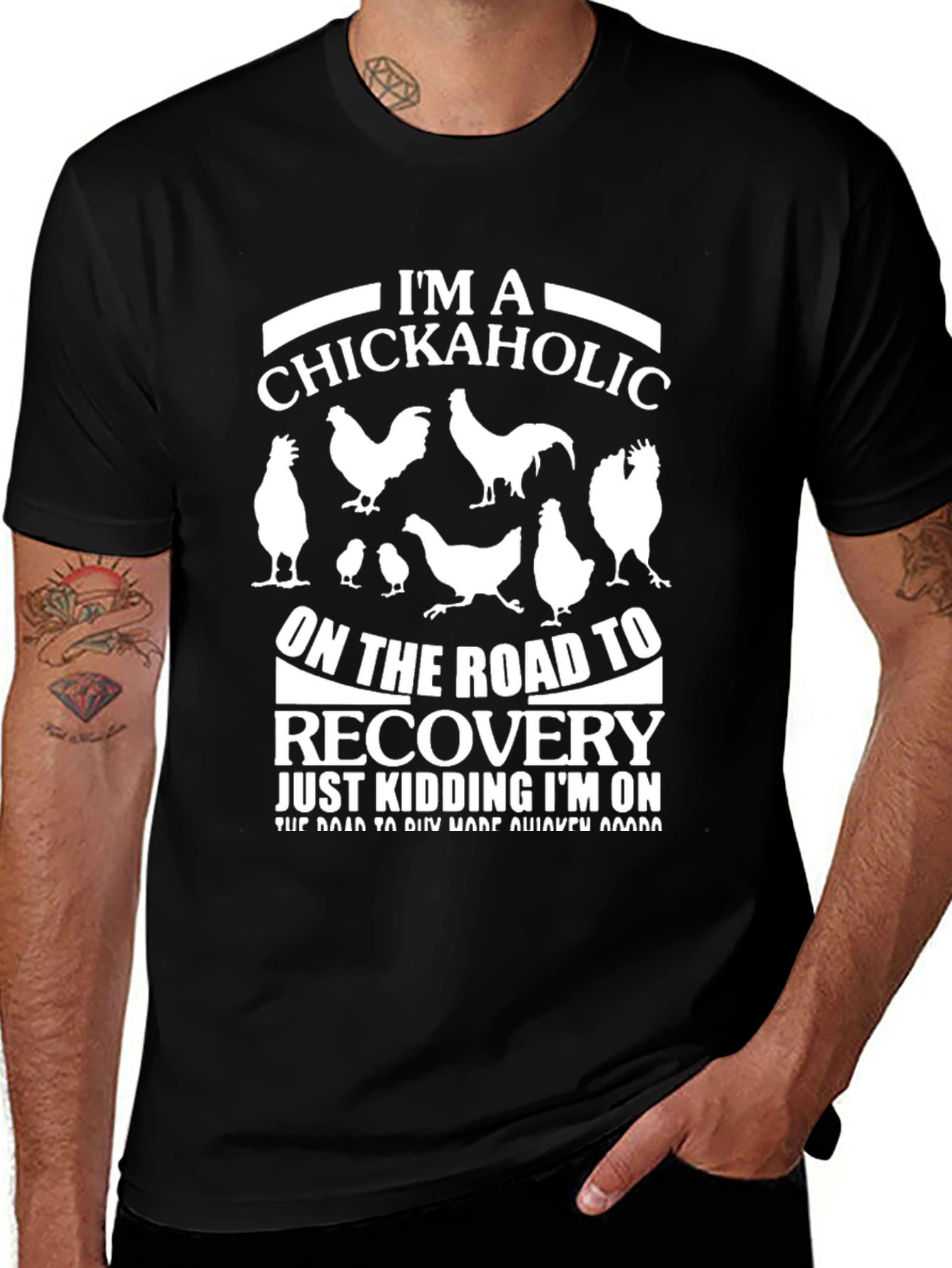 Im a Chickaholic T-Shirt - Funny Chicken Lover Tee