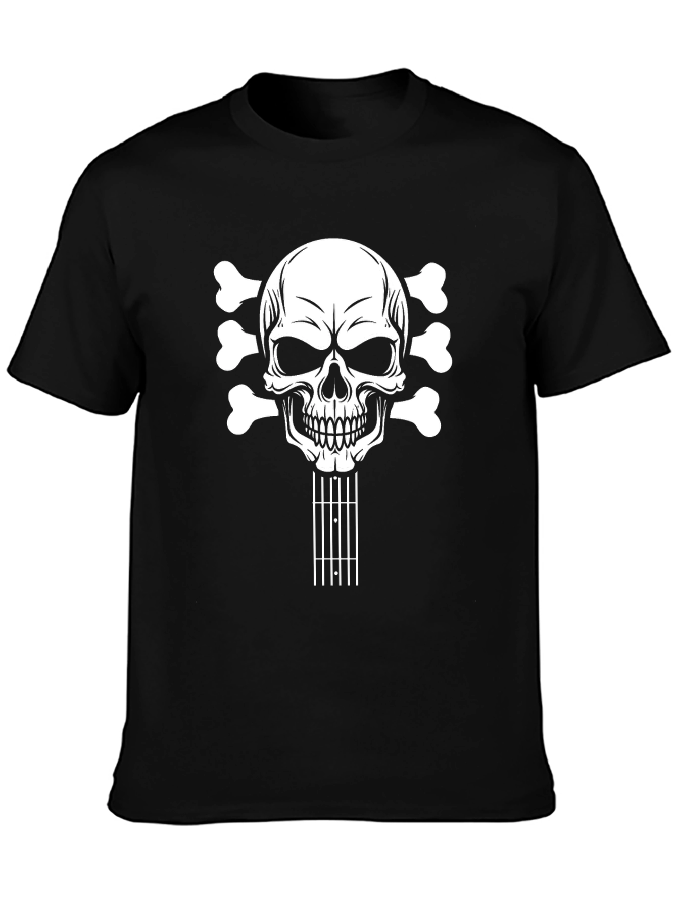 Skull Guitar Black T-Shirt