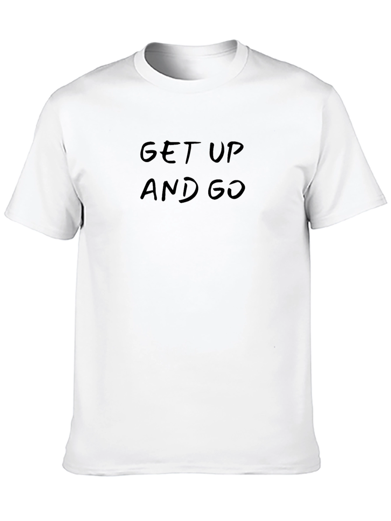 Get Up And Go Black T-Shirt