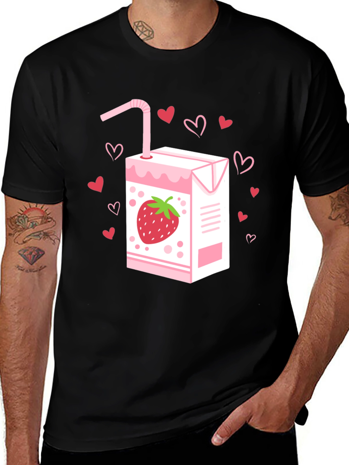Strawberry Juice T-Shirt - Kawaii Cute Design