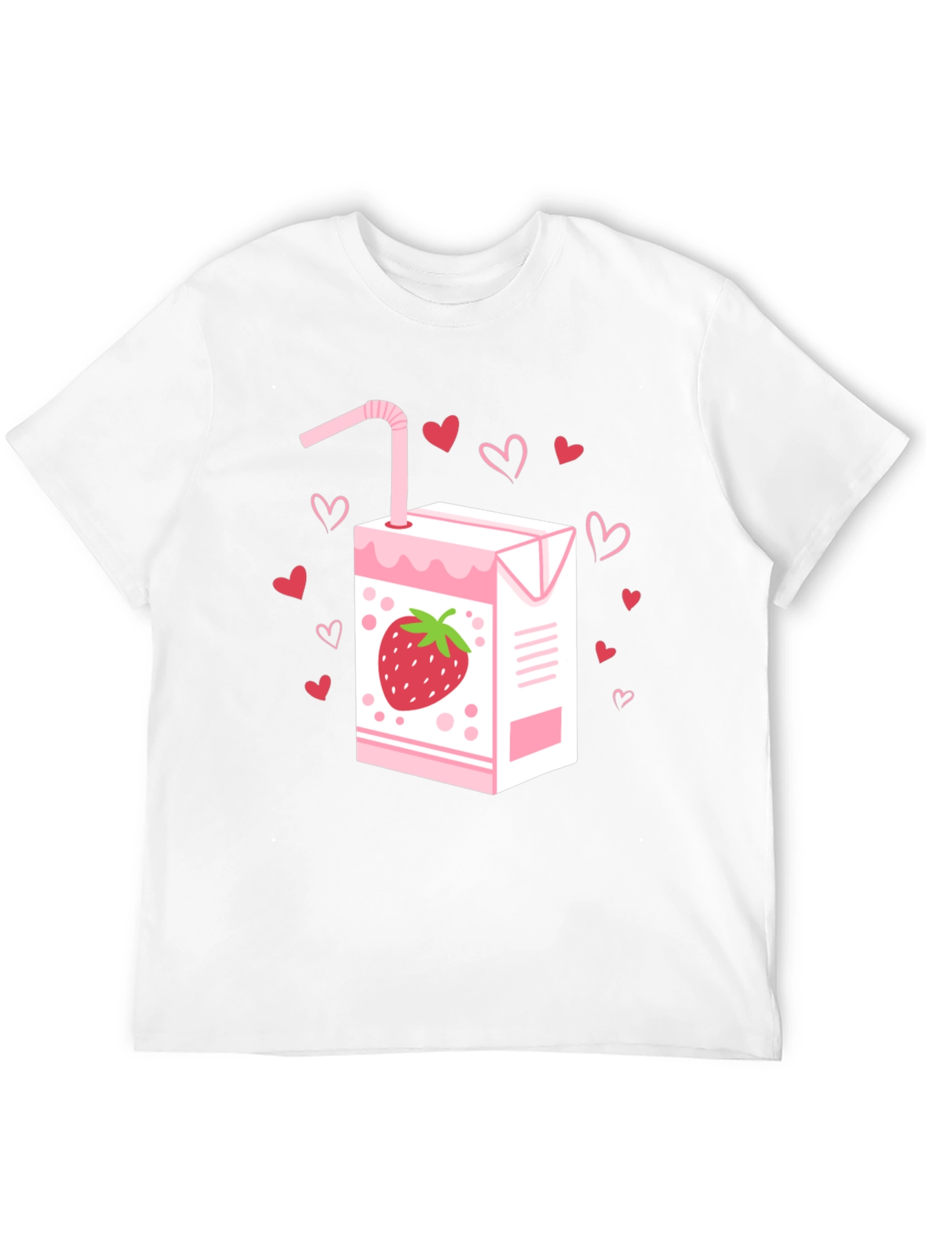 Strawberry Juice T-Shirt - Kawaii Cute Design